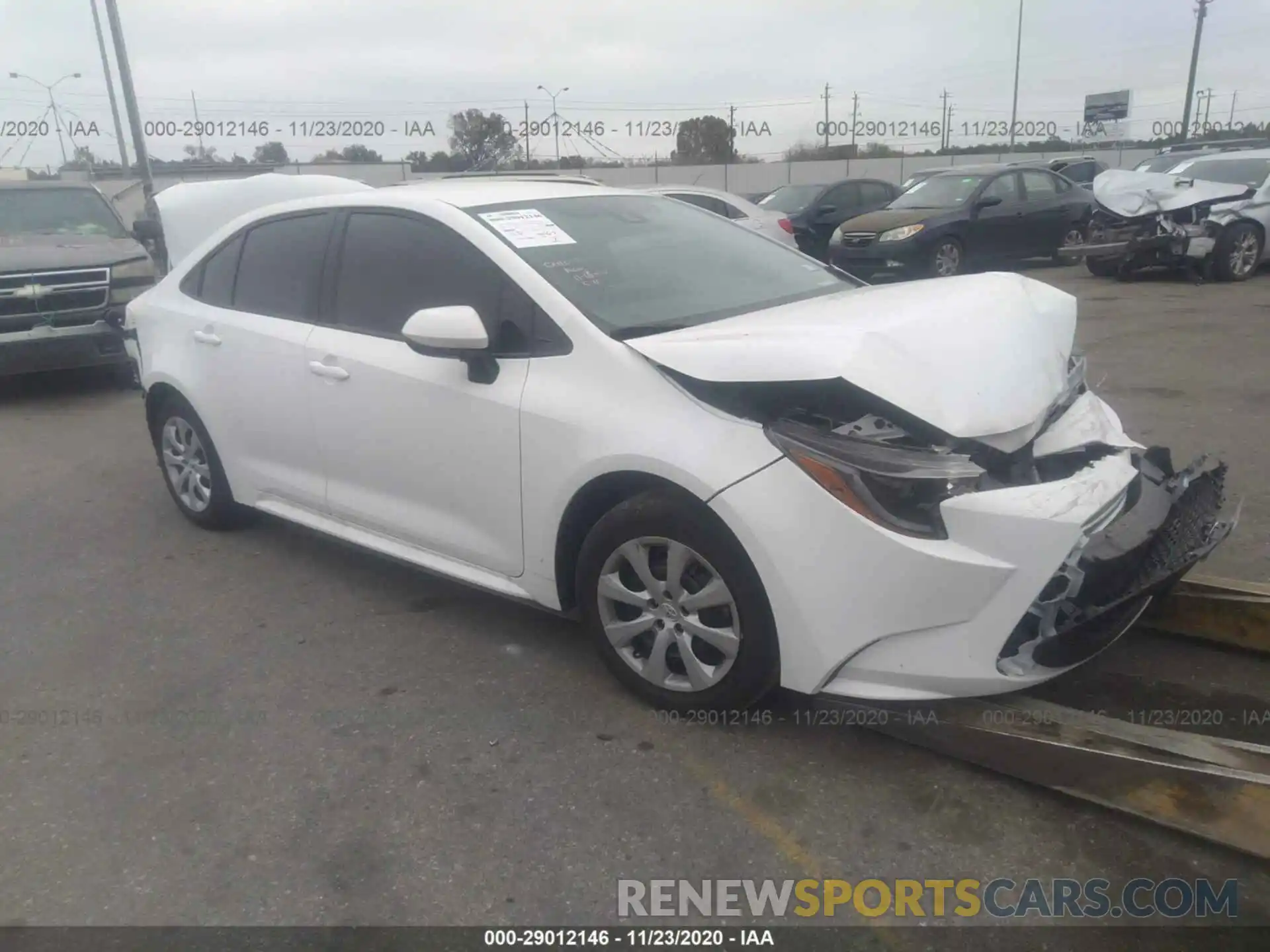 1 Photograph of a damaged car 5YFEPRAE1LP128192 TOYOTA COROLLA 2020