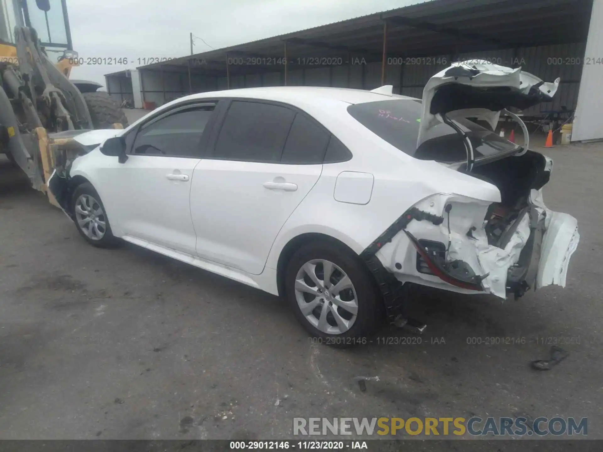 3 Photograph of a damaged car 5YFEPRAE1LP128192 TOYOTA COROLLA 2020