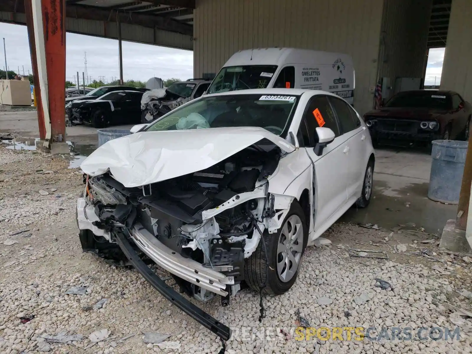 2 Photograph of a damaged car 5YFEPRAE1LP128662 TOYOTA COROLLA 2020