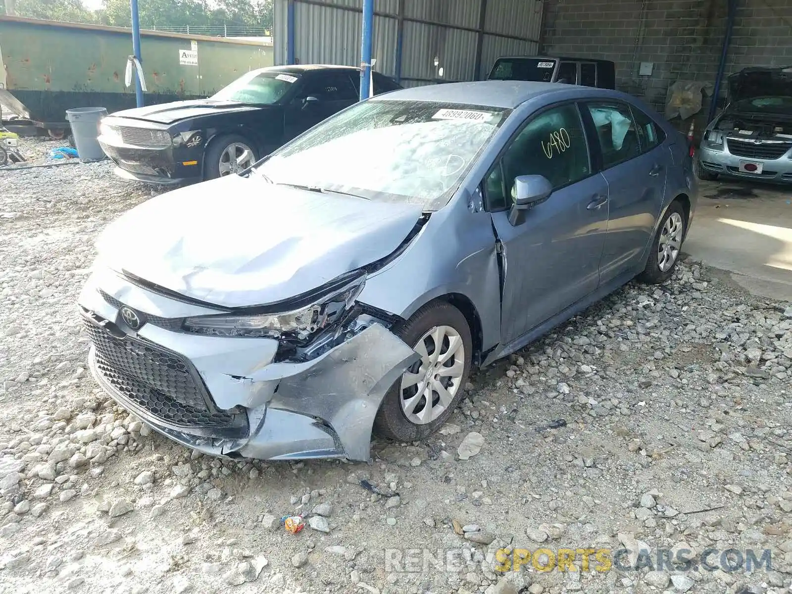 2 Photograph of a damaged car 5YFEPRAE1LP131366 TOYOTA COROLLA 2020