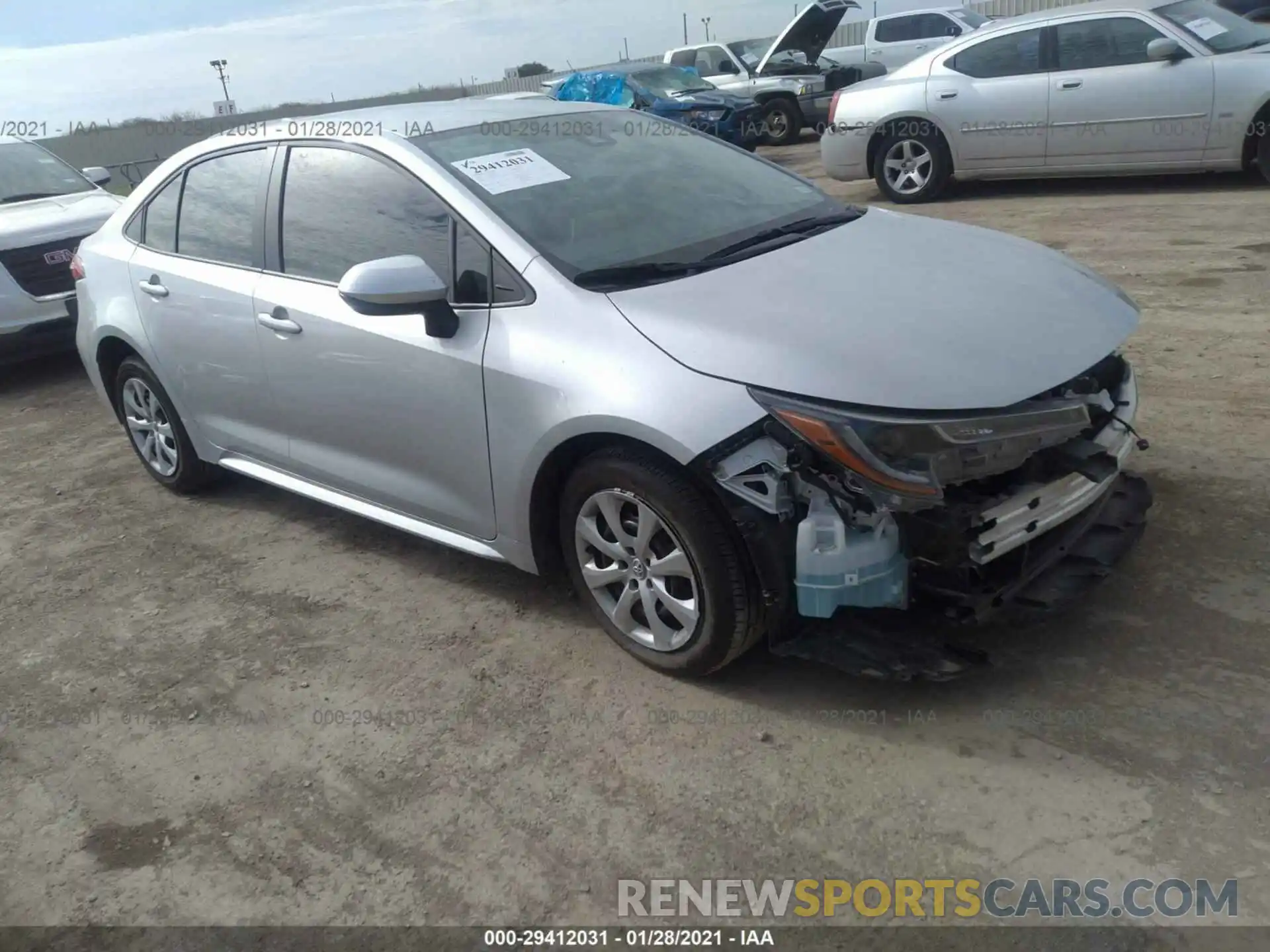 1 Photograph of a damaged car 5YFEPRAE1LP135465 TOYOTA COROLLA 2020