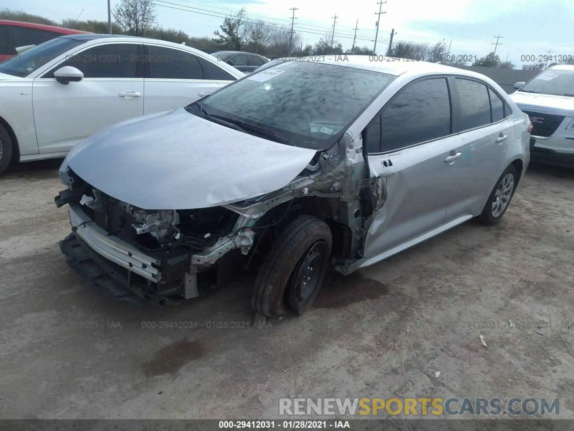 2 Photograph of a damaged car 5YFEPRAE1LP135465 TOYOTA COROLLA 2020