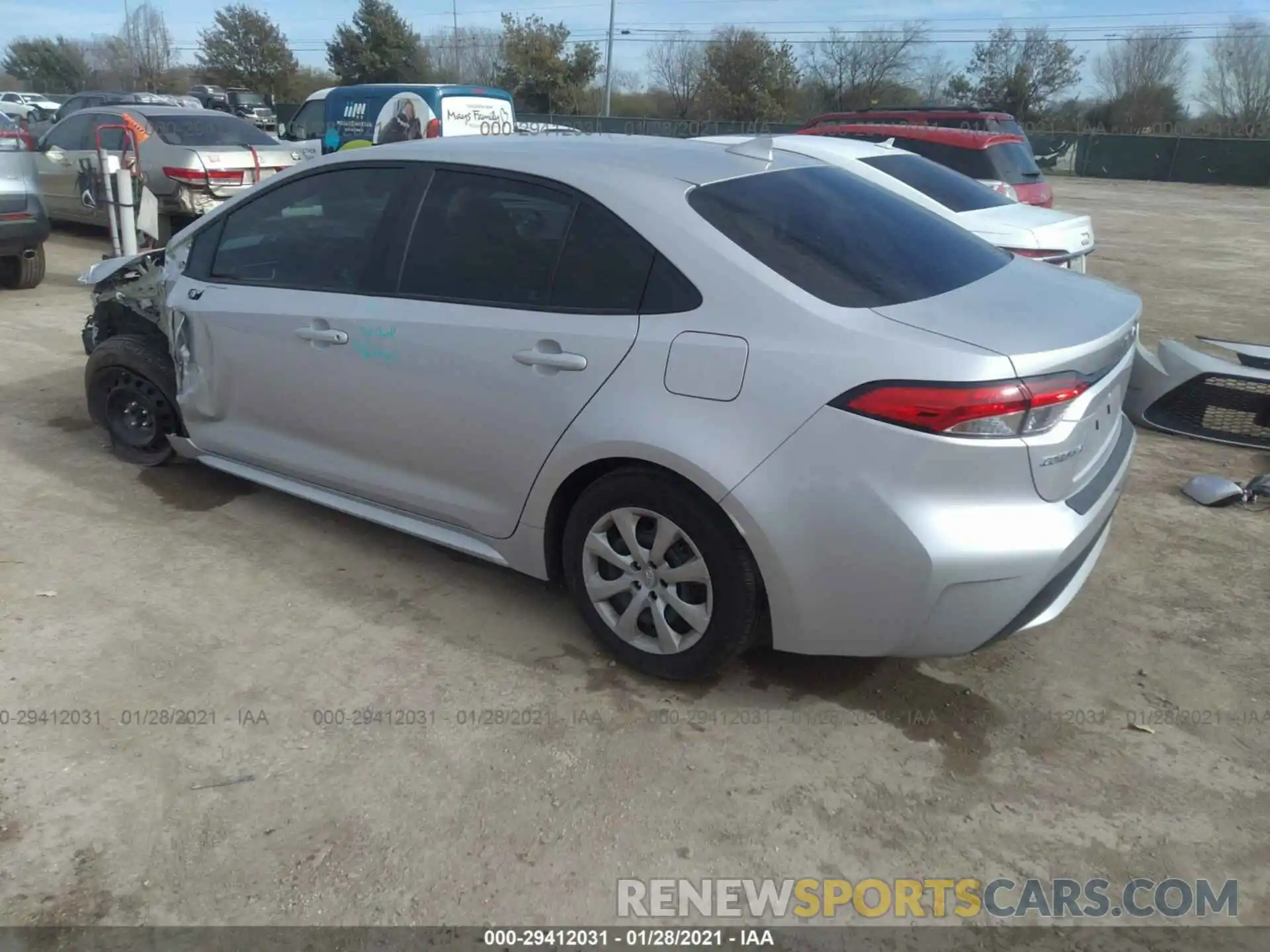 3 Photograph of a damaged car 5YFEPRAE1LP135465 TOYOTA COROLLA 2020