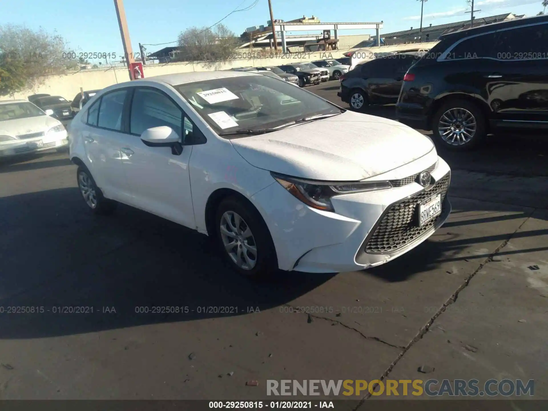 1 Photograph of a damaged car 5YFEPRAE1LP139256 TOYOTA COROLLA 2020