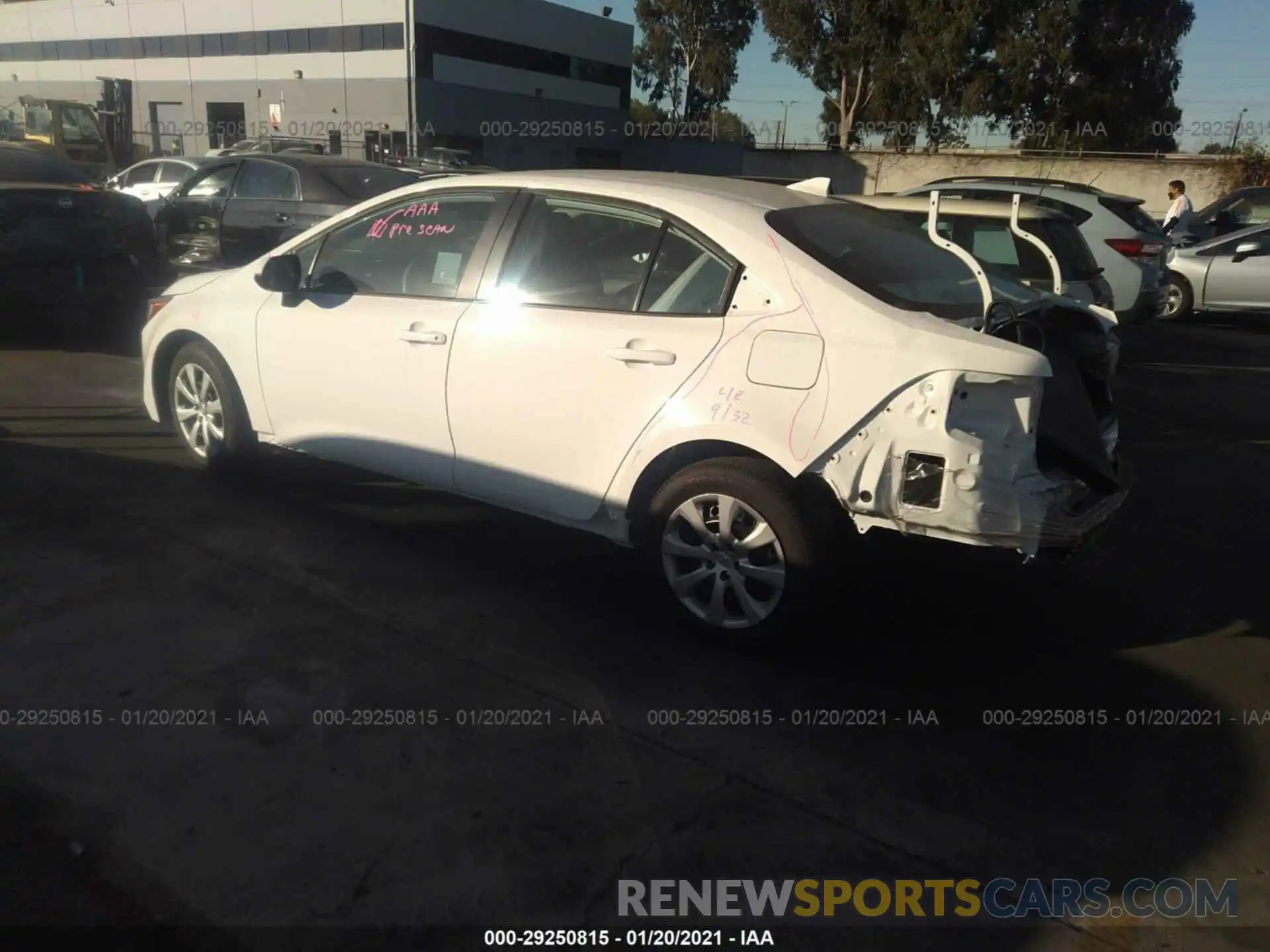 3 Photograph of a damaged car 5YFEPRAE1LP139256 TOYOTA COROLLA 2020