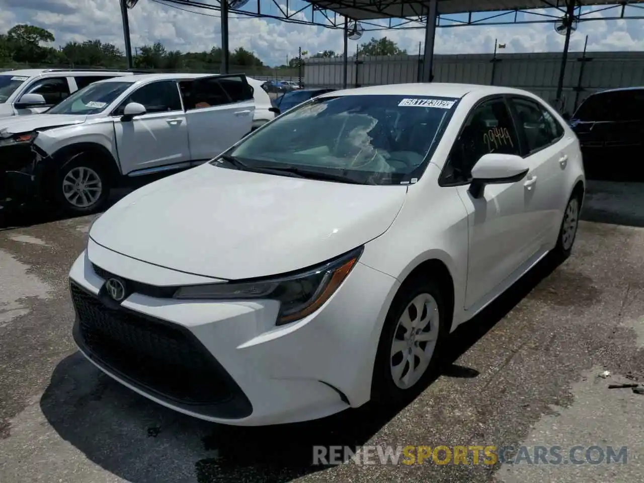 2 Photograph of a damaged car 5YFEPRAE1LP139841 TOYOTA COROLLA 2020