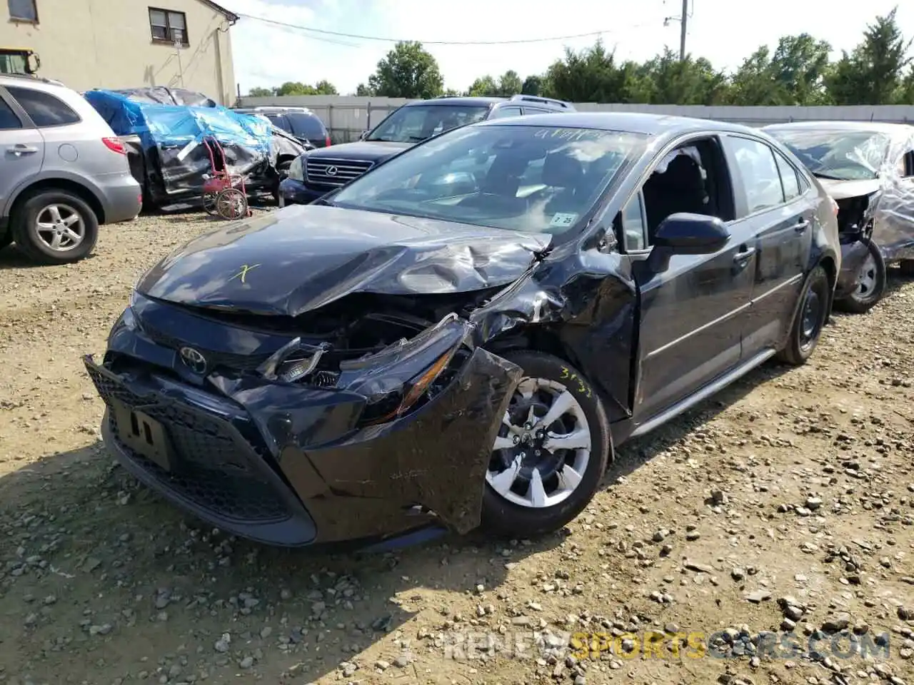 2 Photograph of a damaged car 5YFEPRAE1LP141024 TOYOTA COROLLA 2020