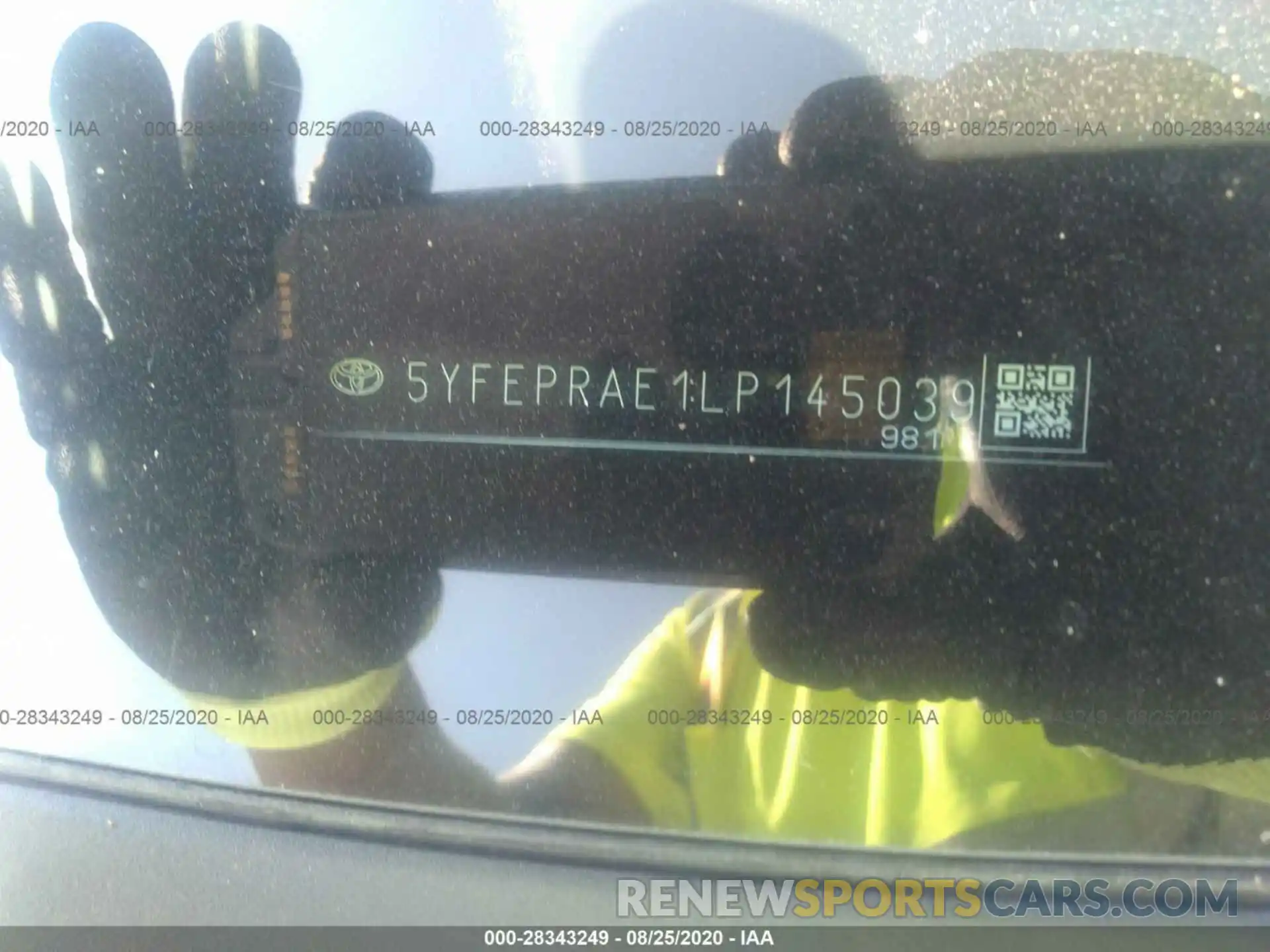 9 Фотография поврежденного автомобиля 5YFEPRAE1LP145039 TOYOTA COROLLA 2020