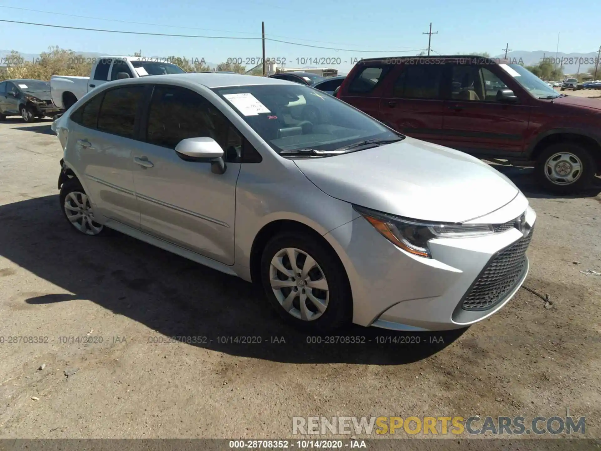 1 Photograph of a damaged car 5YFEPRAE1LP146417 TOYOTA COROLLA 2020