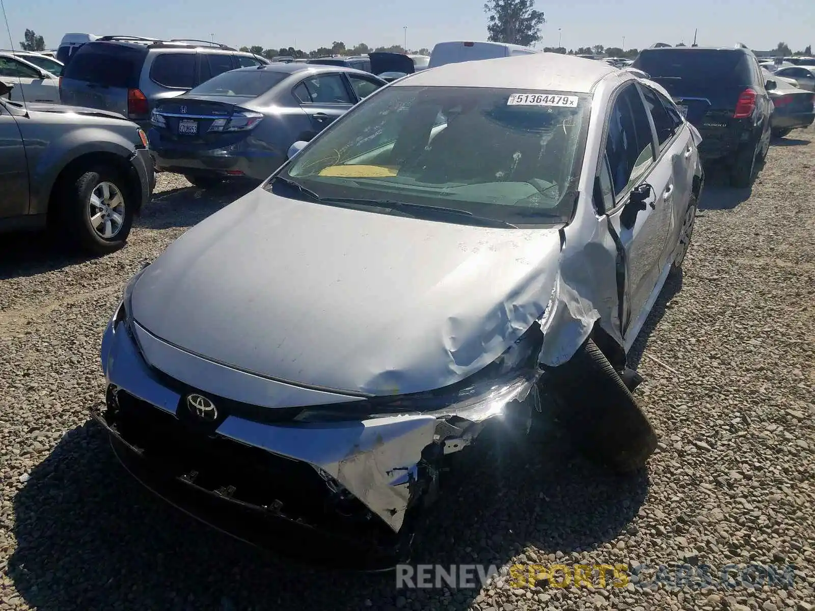 2 Photograph of a damaged car 5YFEPRAE2LP007378 TOYOTA COROLLA 2020