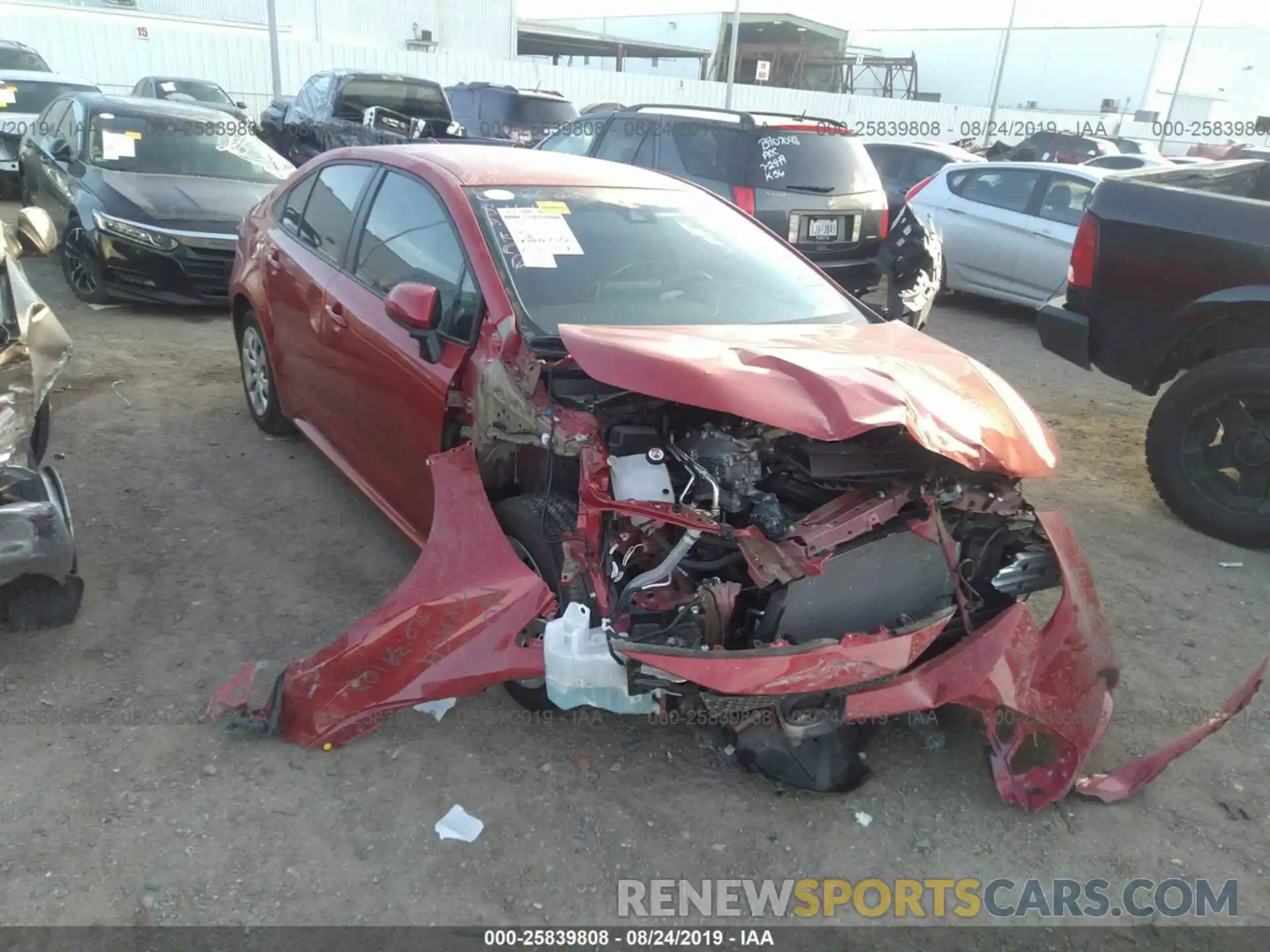 1 Photograph of a damaged car 5YFEPRAE2LP015710 TOYOTA COROLLA 2020