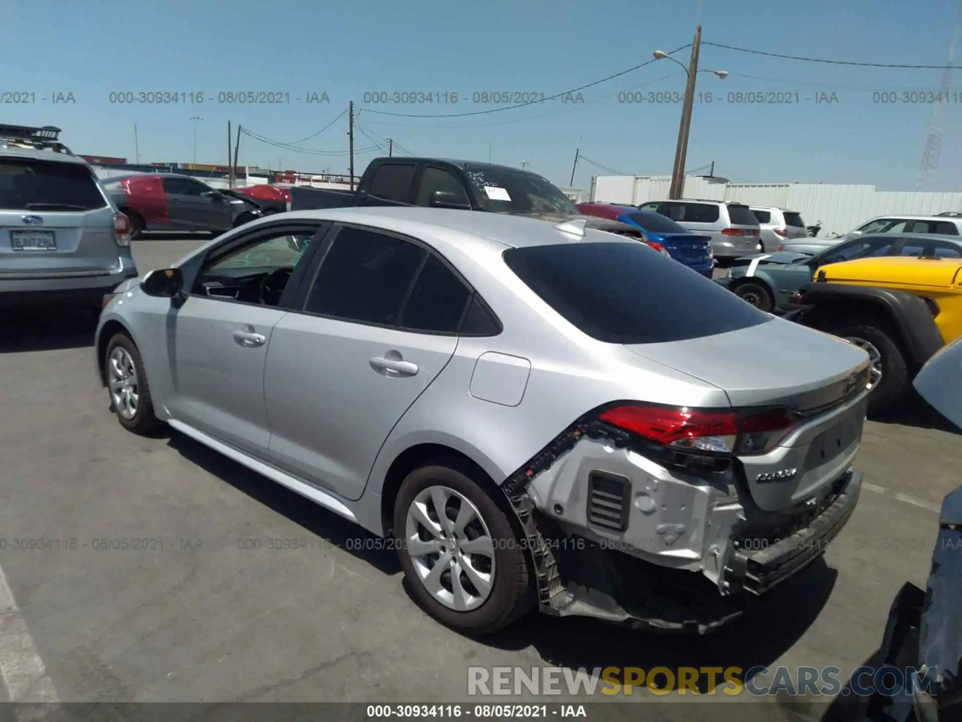 3 Photograph of a damaged car 5YFEPRAE2LP019174 TOYOTA COROLLA 2020