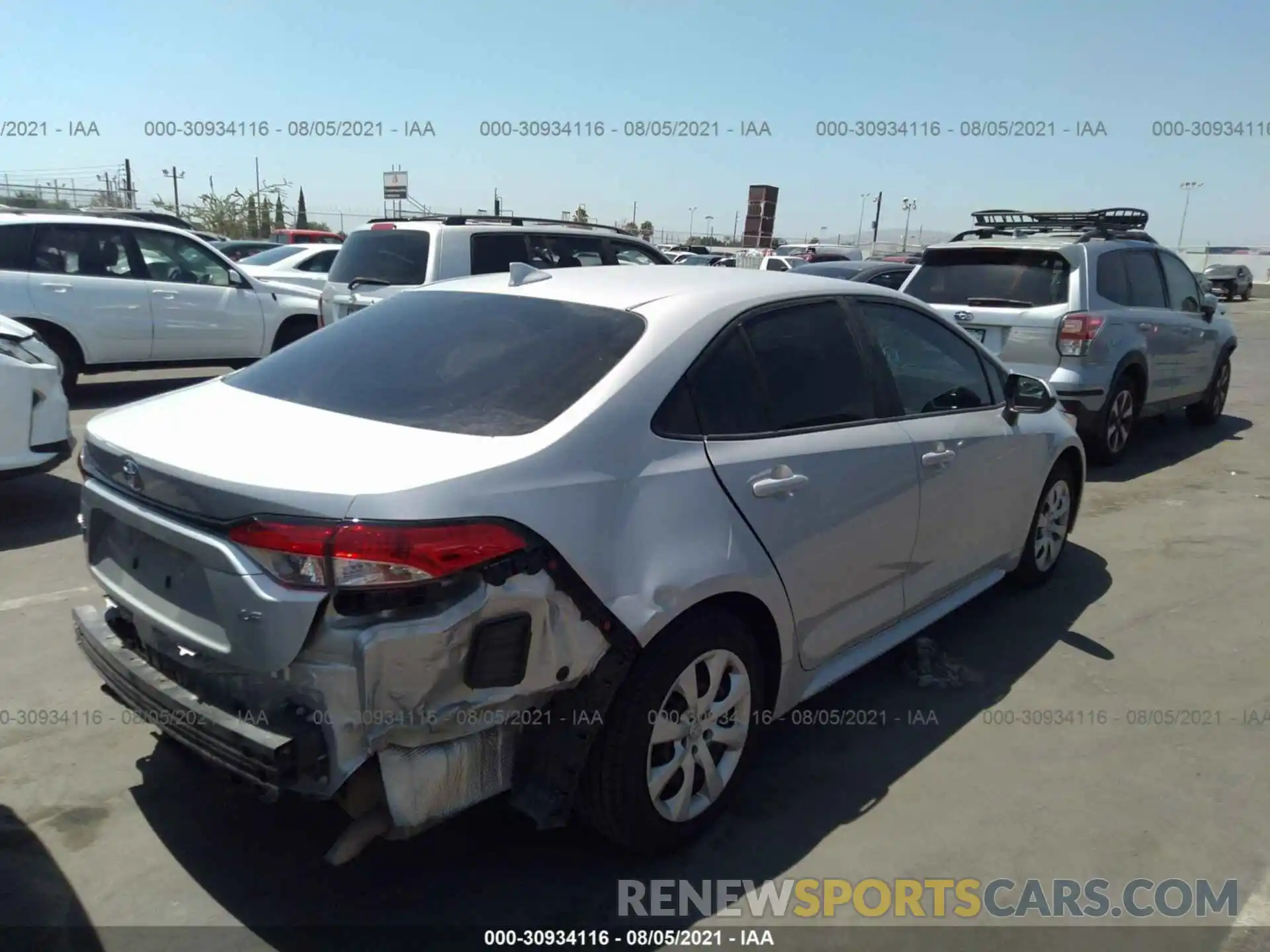 4 Photograph of a damaged car 5YFEPRAE2LP019174 TOYOTA COROLLA 2020