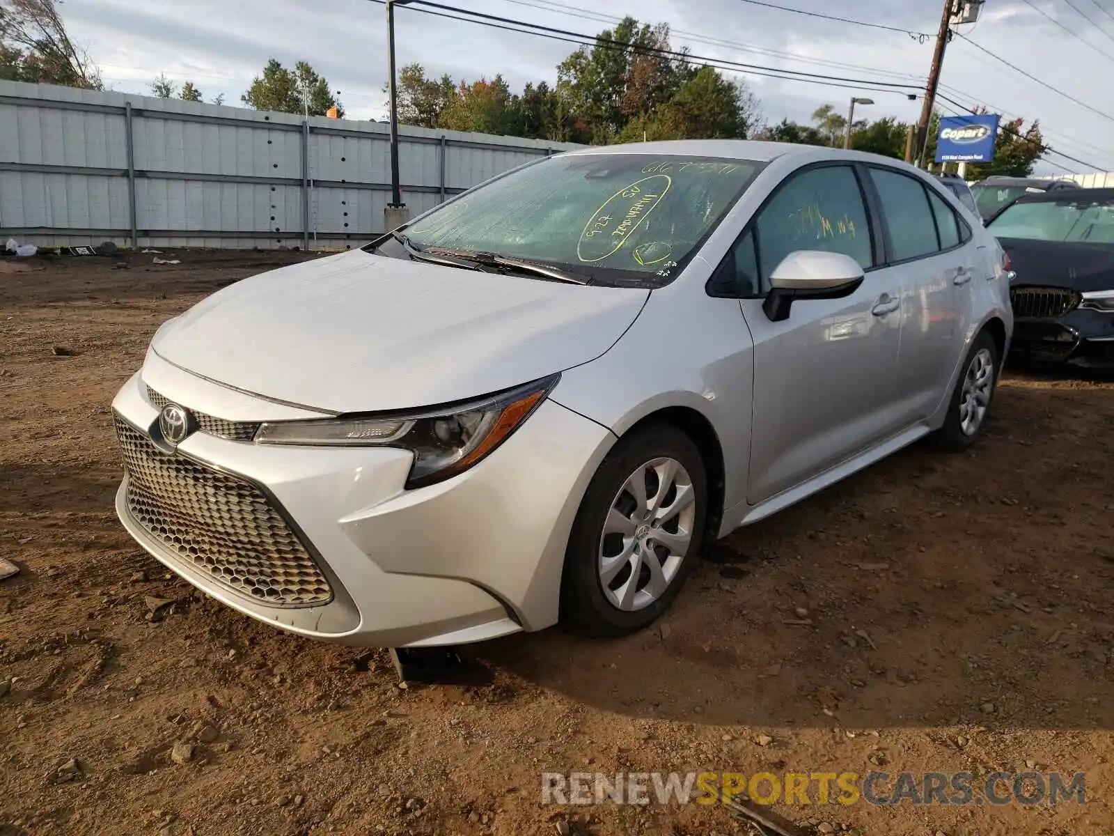 2 Photograph of a damaged car 5YFEPRAE2LP021801 TOYOTA COROLLA 2020