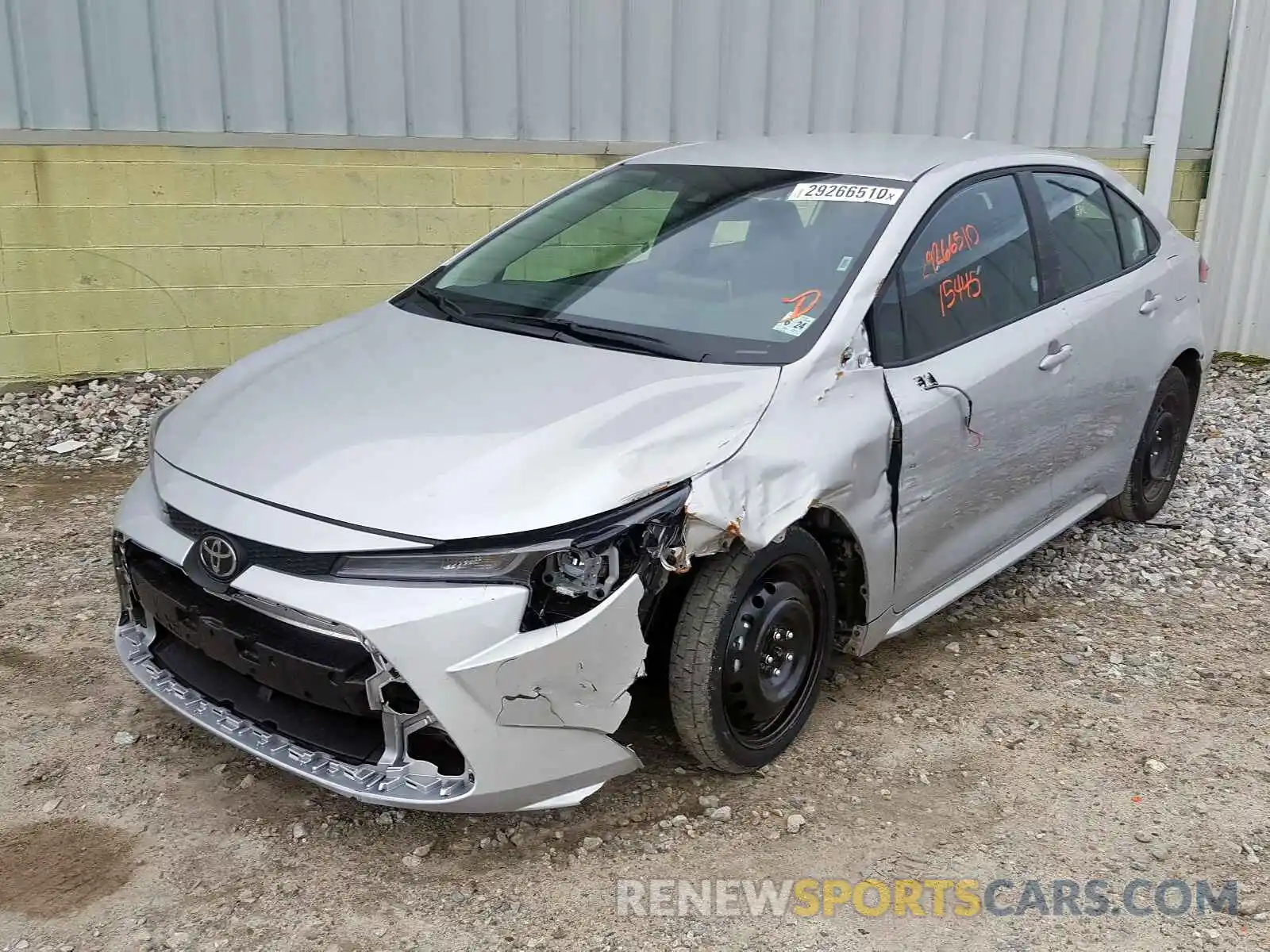 2 Photograph of a damaged car 5YFEPRAE2LP023273 TOYOTA COROLLA 2020