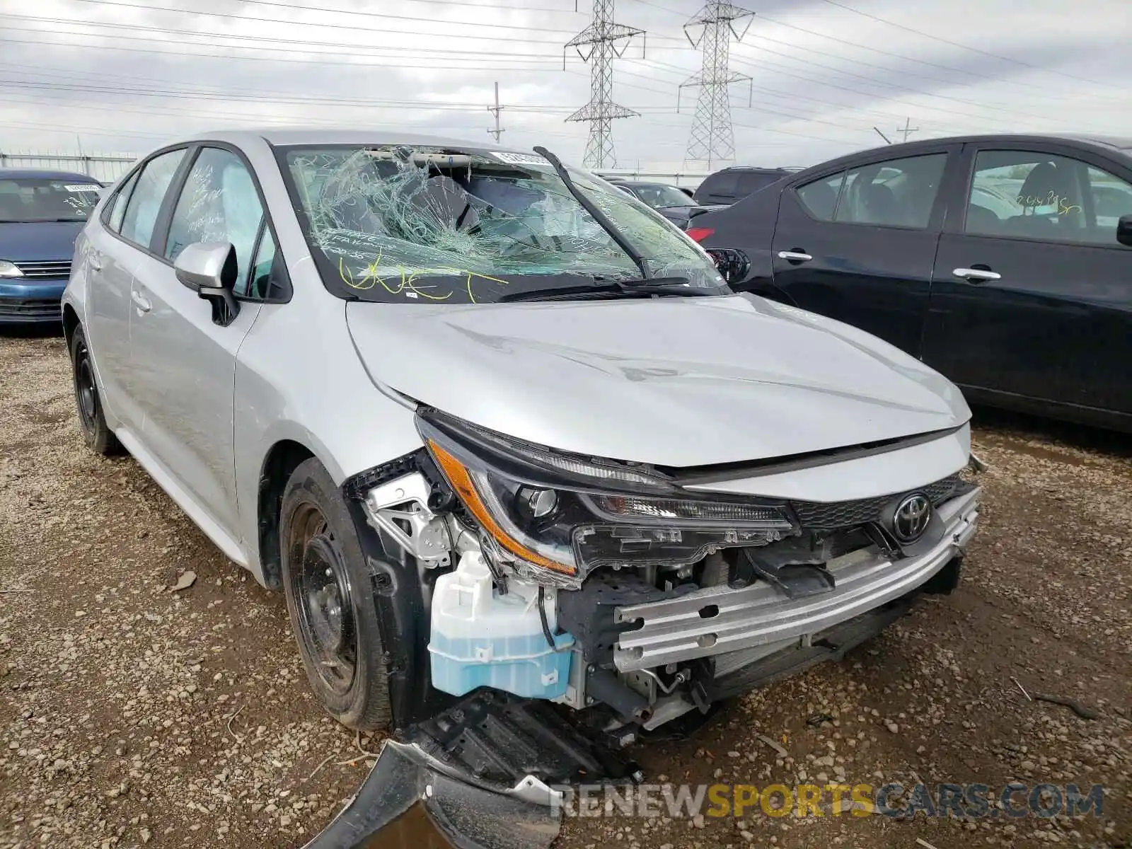 1 Photograph of a damaged car 5YFEPRAE2LP023760 TOYOTA COROLLA 2020