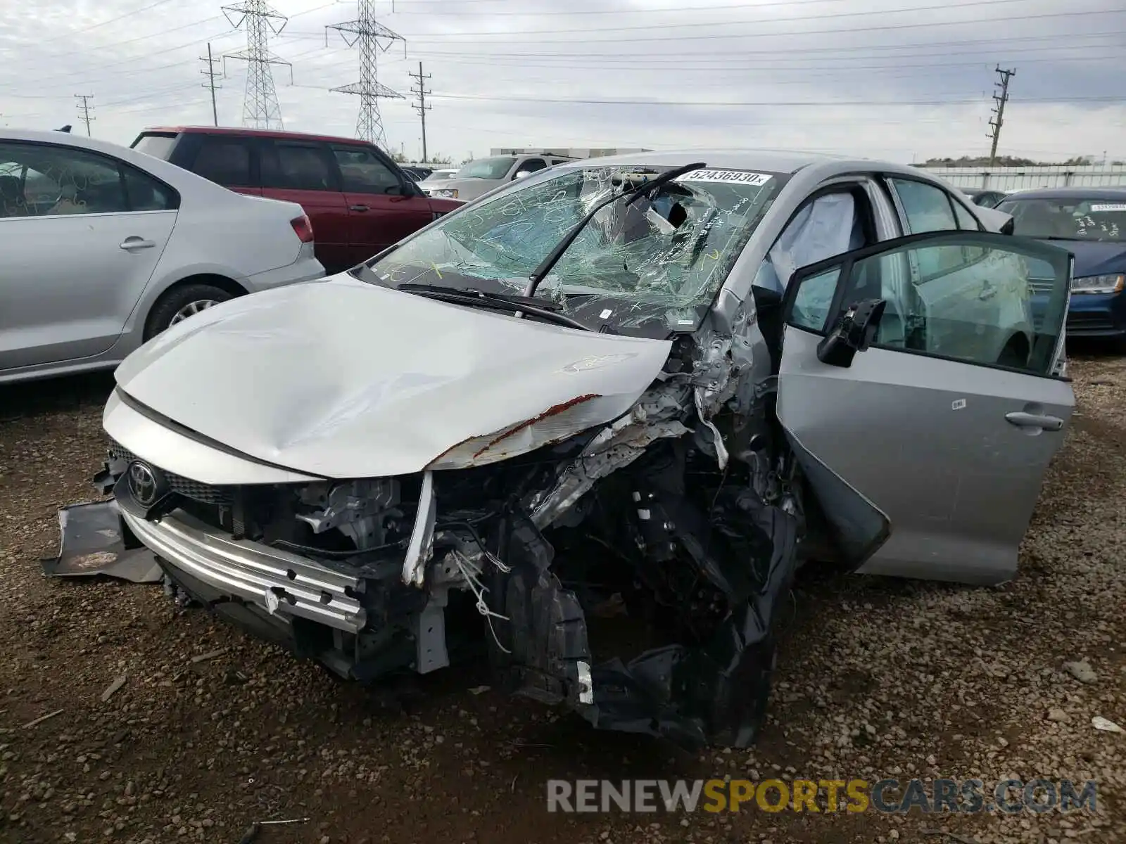 2 Photograph of a damaged car 5YFEPRAE2LP023760 TOYOTA COROLLA 2020