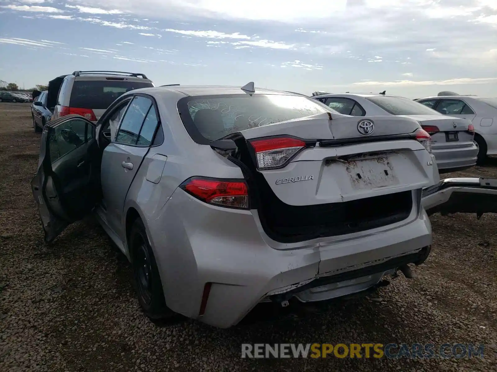 3 Photograph of a damaged car 5YFEPRAE2LP023760 TOYOTA COROLLA 2020