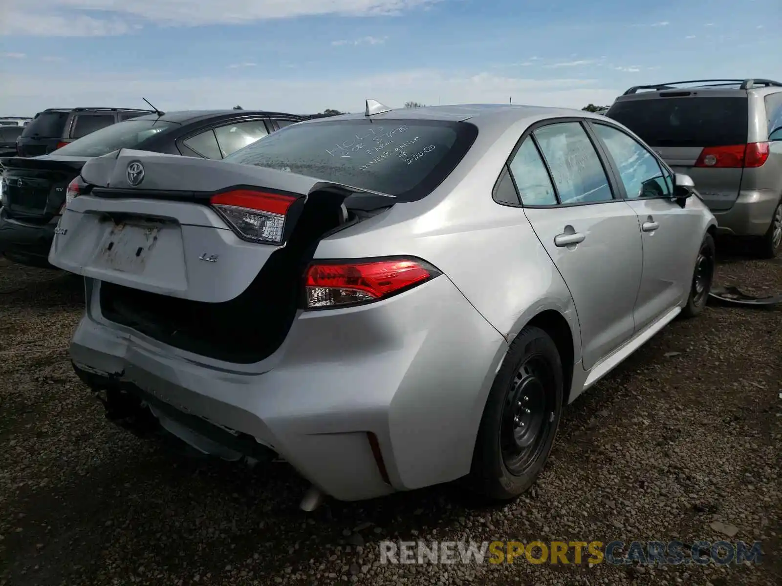 4 Photograph of a damaged car 5YFEPRAE2LP023760 TOYOTA COROLLA 2020