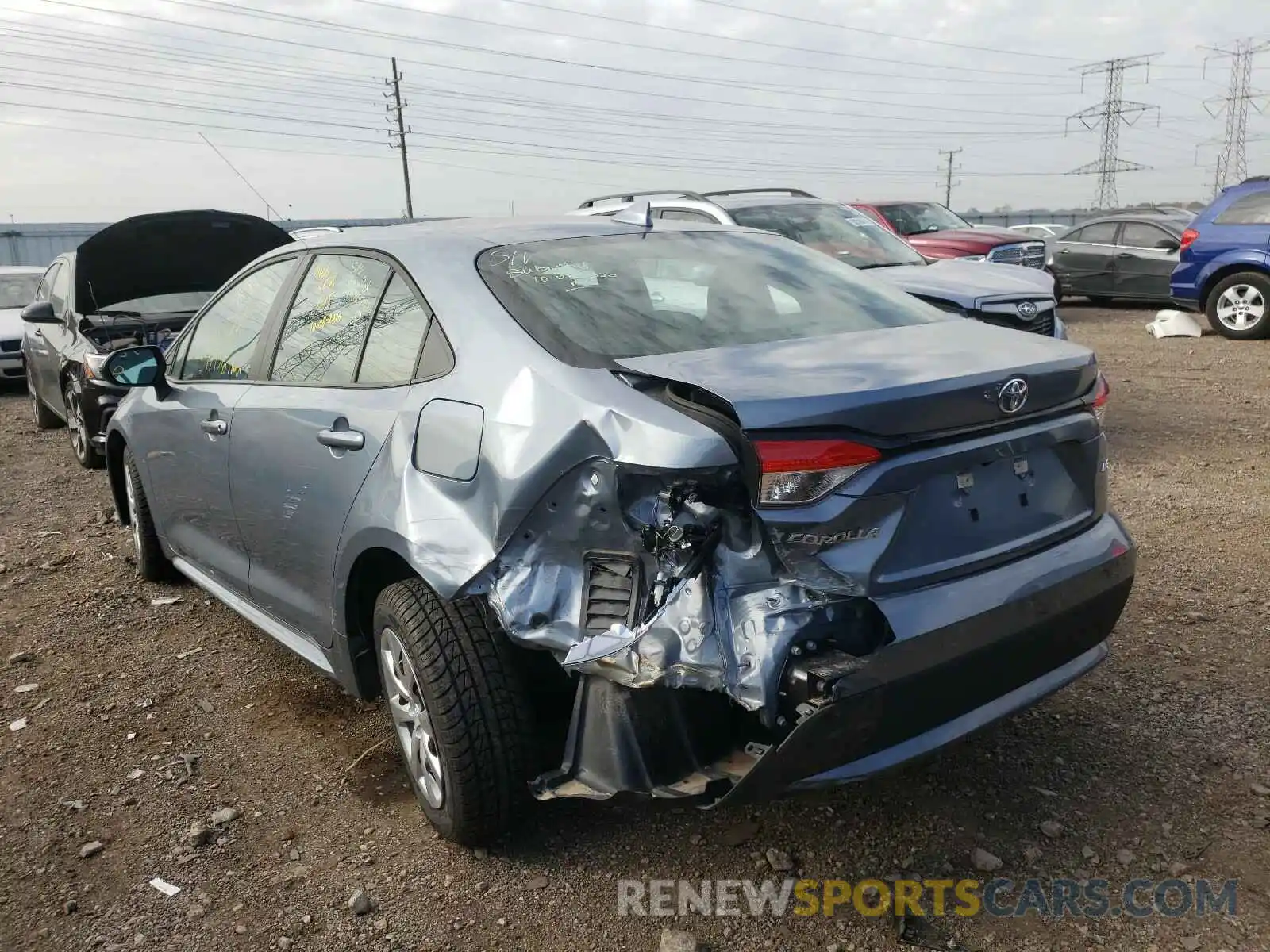 3 Photograph of a damaged car 5YFEPRAE2LP023967 TOYOTA COROLLA 2020