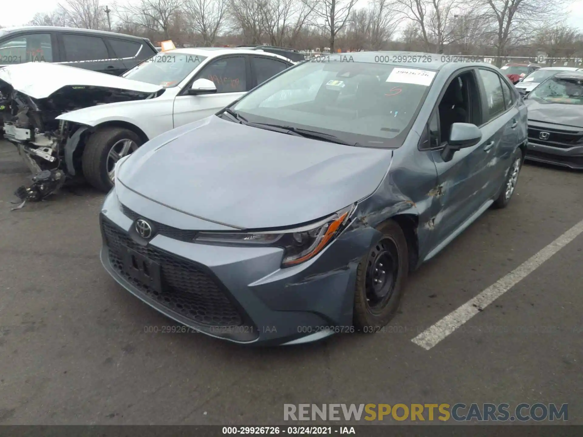 2 Photograph of a damaged car 5YFEPRAE2LP024472 TOYOTA COROLLA 2020