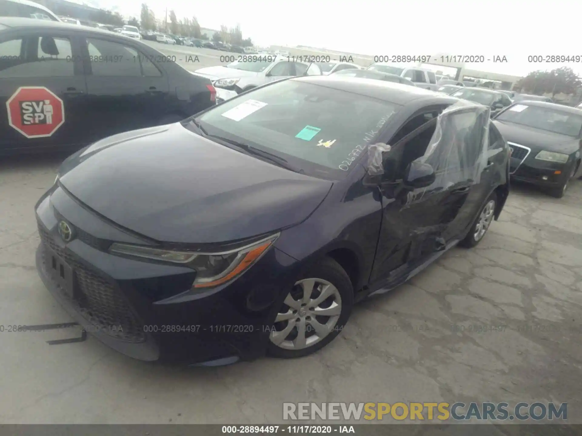 2 Photograph of a damaged car 5YFEPRAE2LP026772 TOYOTA COROLLA 2020