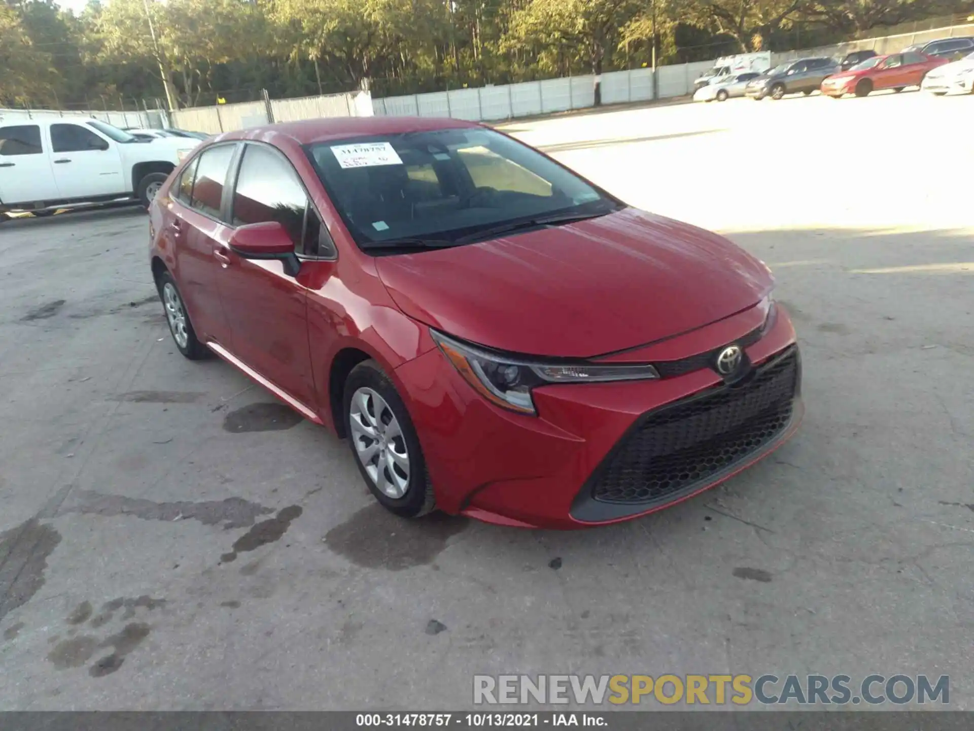 1 Photograph of a damaged car 5YFEPRAE2LP028764 TOYOTA COROLLA 2020