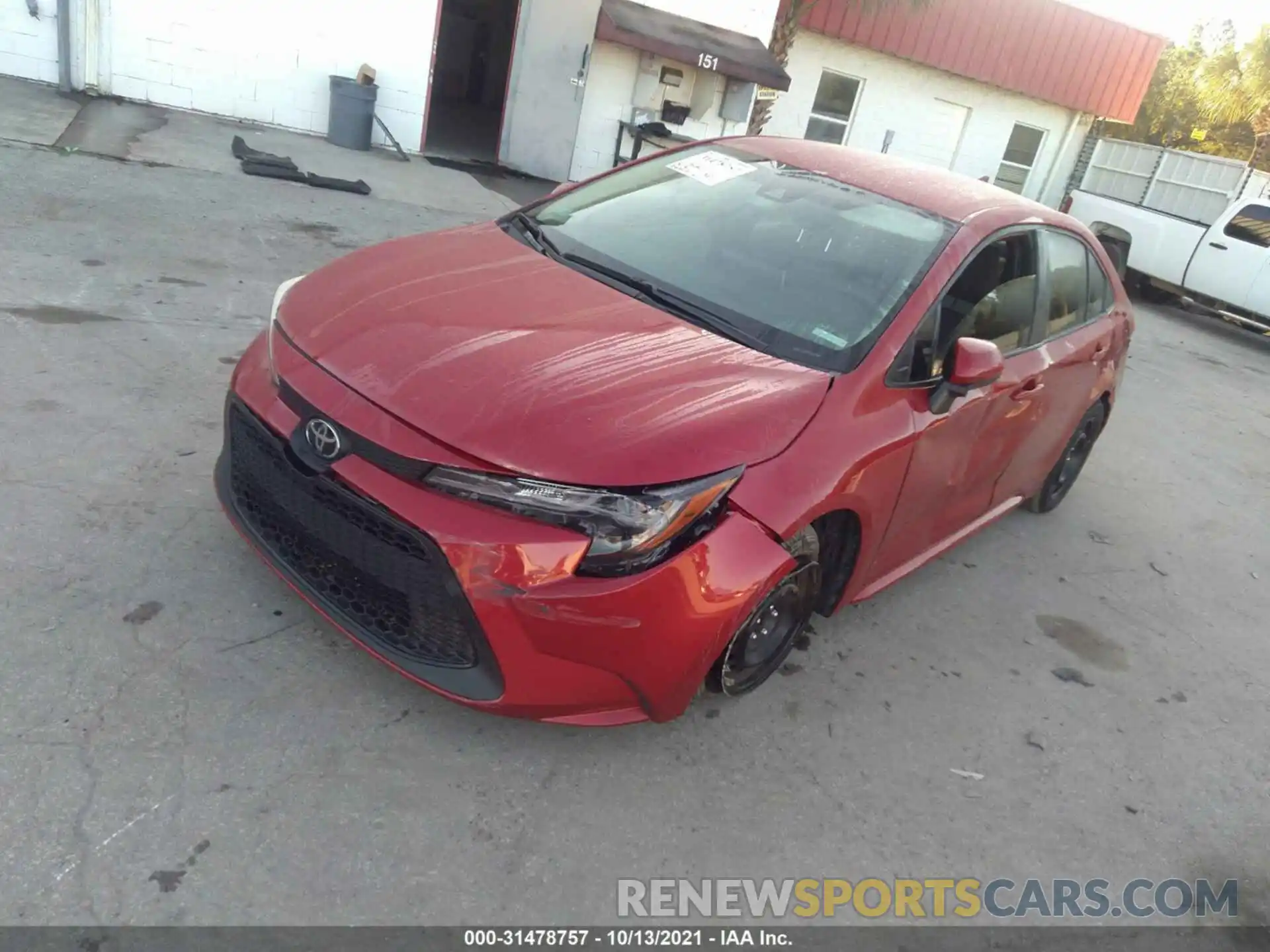 2 Photograph of a damaged car 5YFEPRAE2LP028764 TOYOTA COROLLA 2020