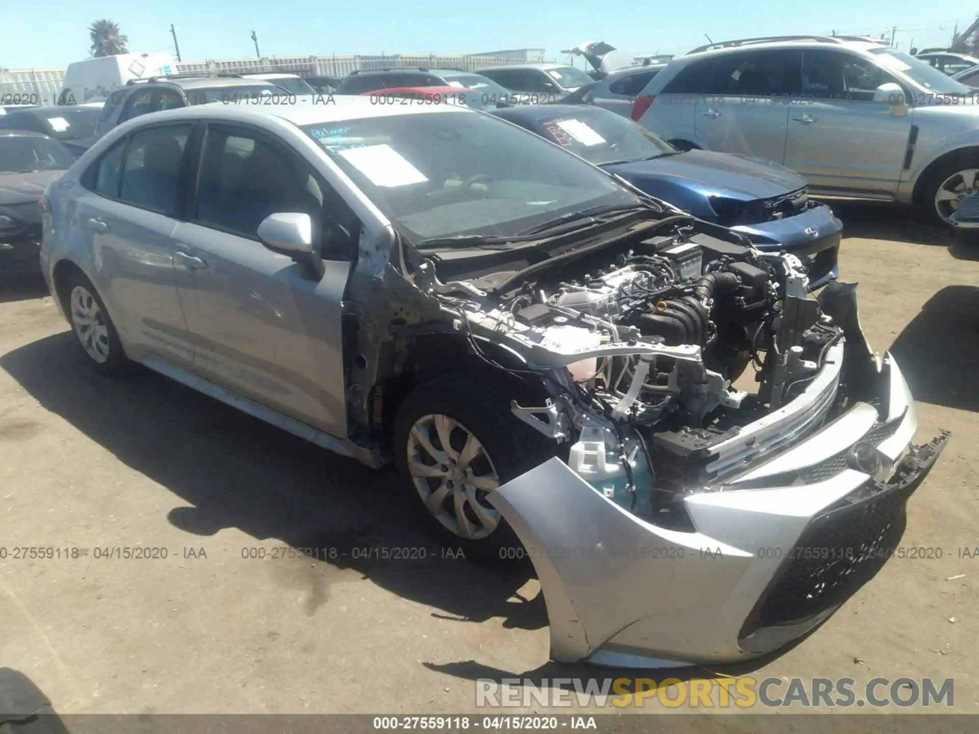 1 Photograph of a damaged car 5YFEPRAE2LP029283 TOYOTA COROLLA 2020