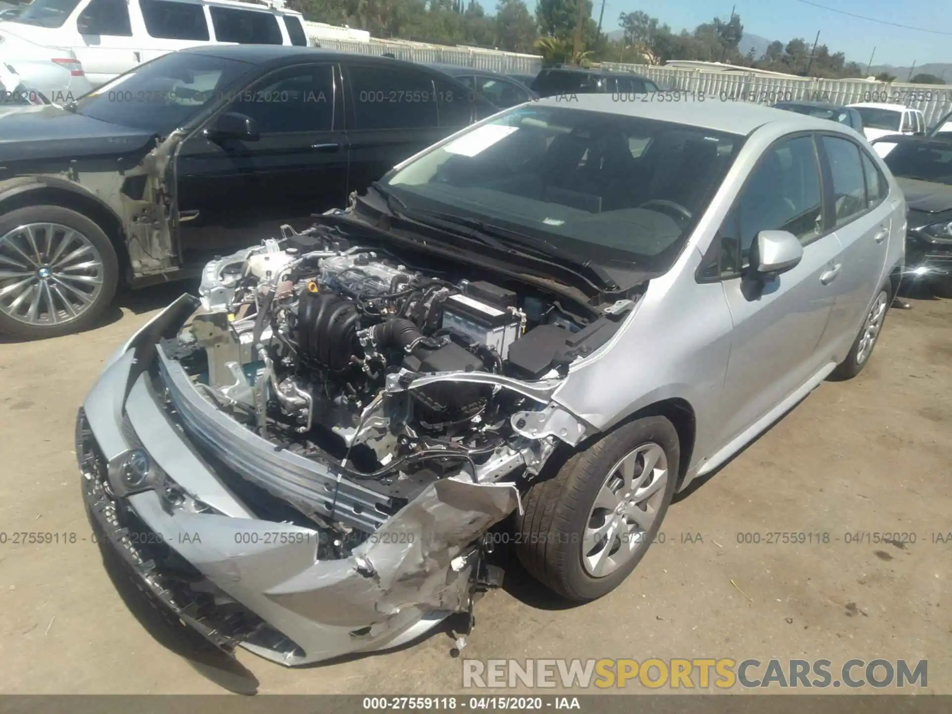 2 Photograph of a damaged car 5YFEPRAE2LP029283 TOYOTA COROLLA 2020