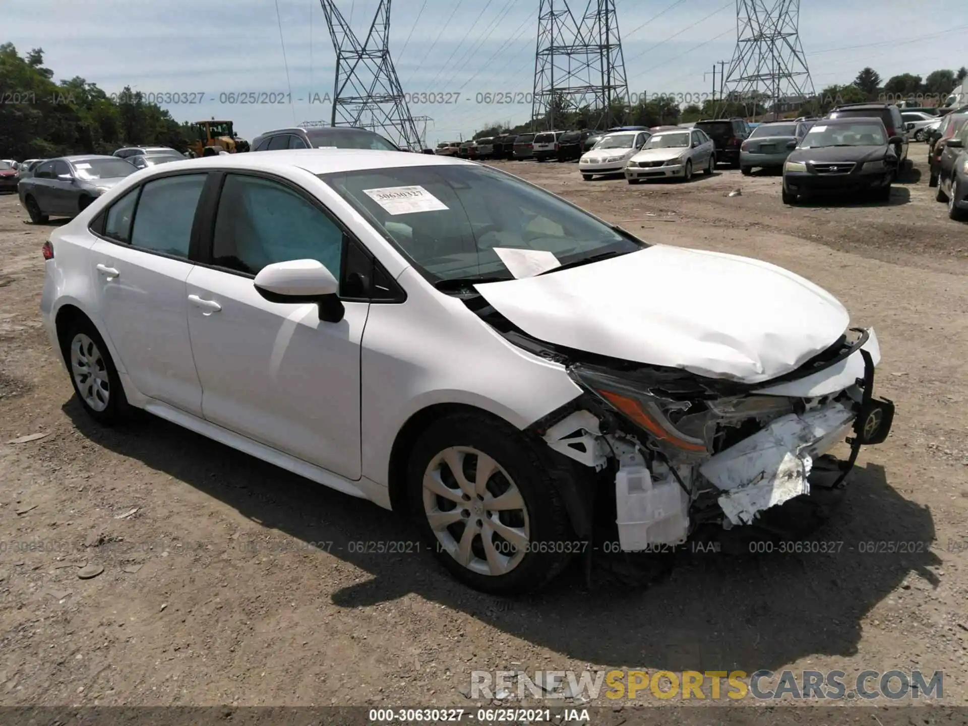 1 Photograph of a damaged car 5YFEPRAE2LP029543 TOYOTA COROLLA 2020