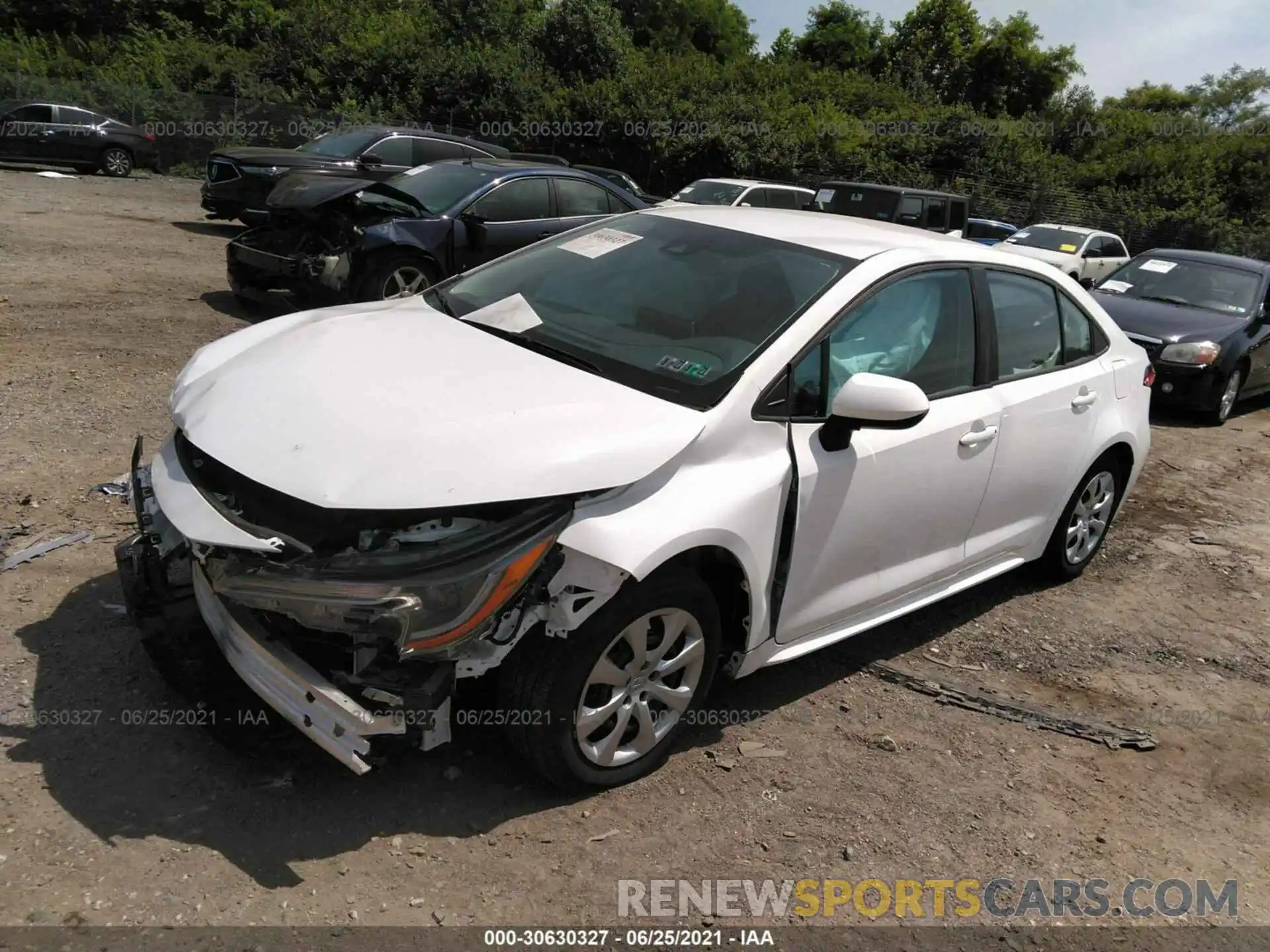 2 Photograph of a damaged car 5YFEPRAE2LP029543 TOYOTA COROLLA 2020