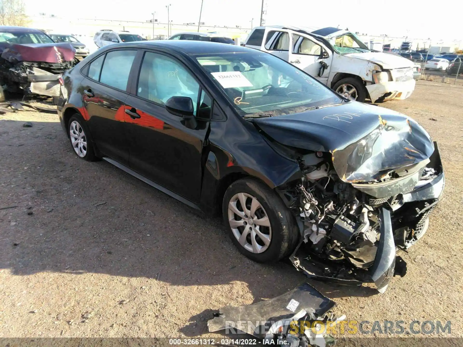 1 Photograph of a damaged car 5YFEPRAE2LP029574 TOYOTA COROLLA 2020