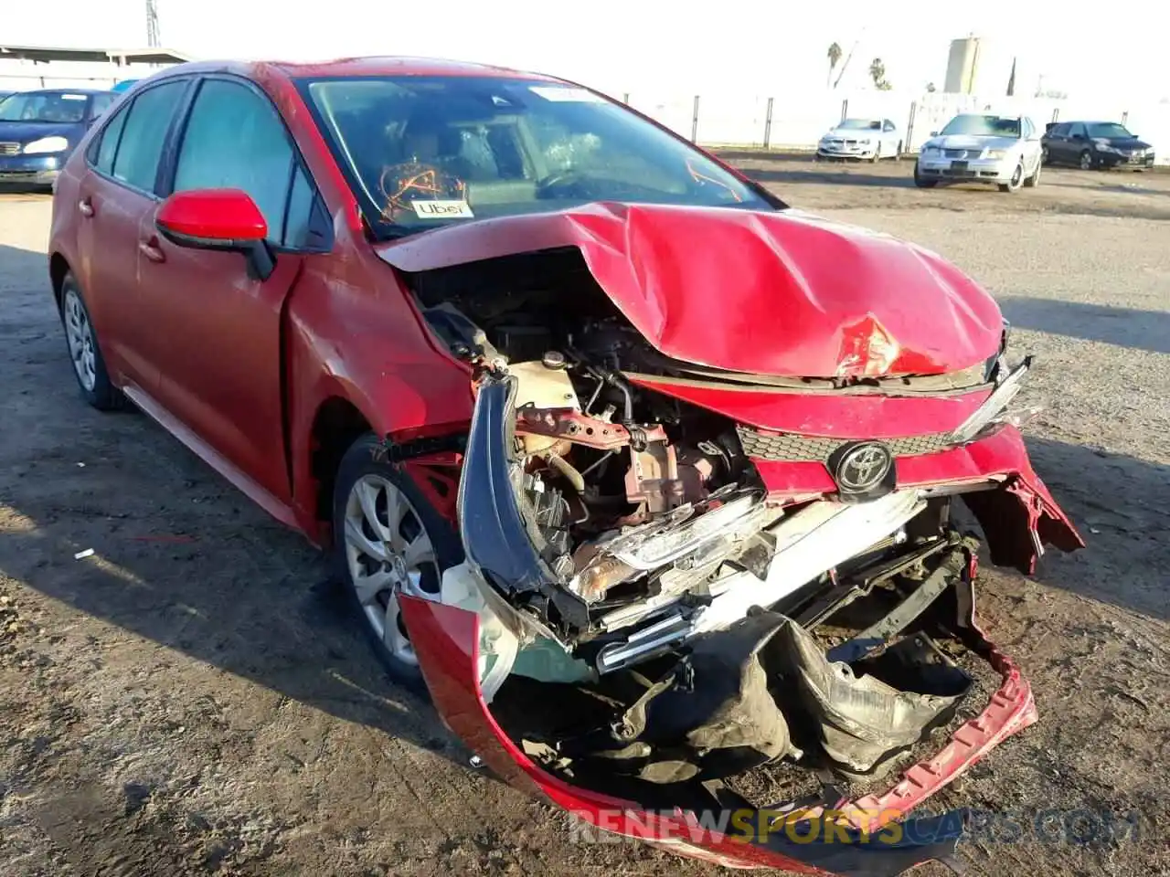 1 Photograph of a damaged car 5YFEPRAE2LP031275 TOYOTA COROLLA 2020