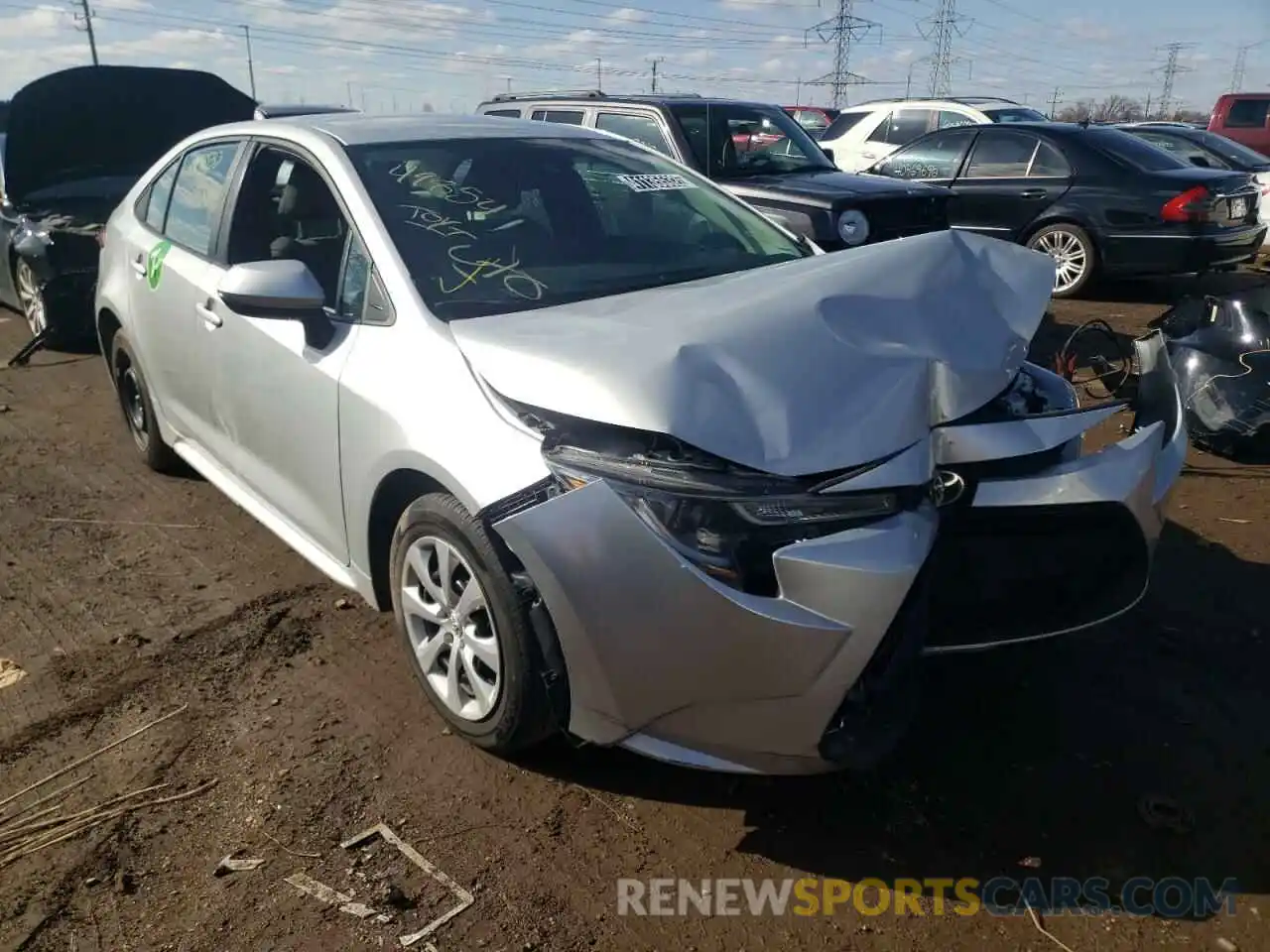 1 Photograph of a damaged car 5YFEPRAE2LP031566 TOYOTA COROLLA 2020