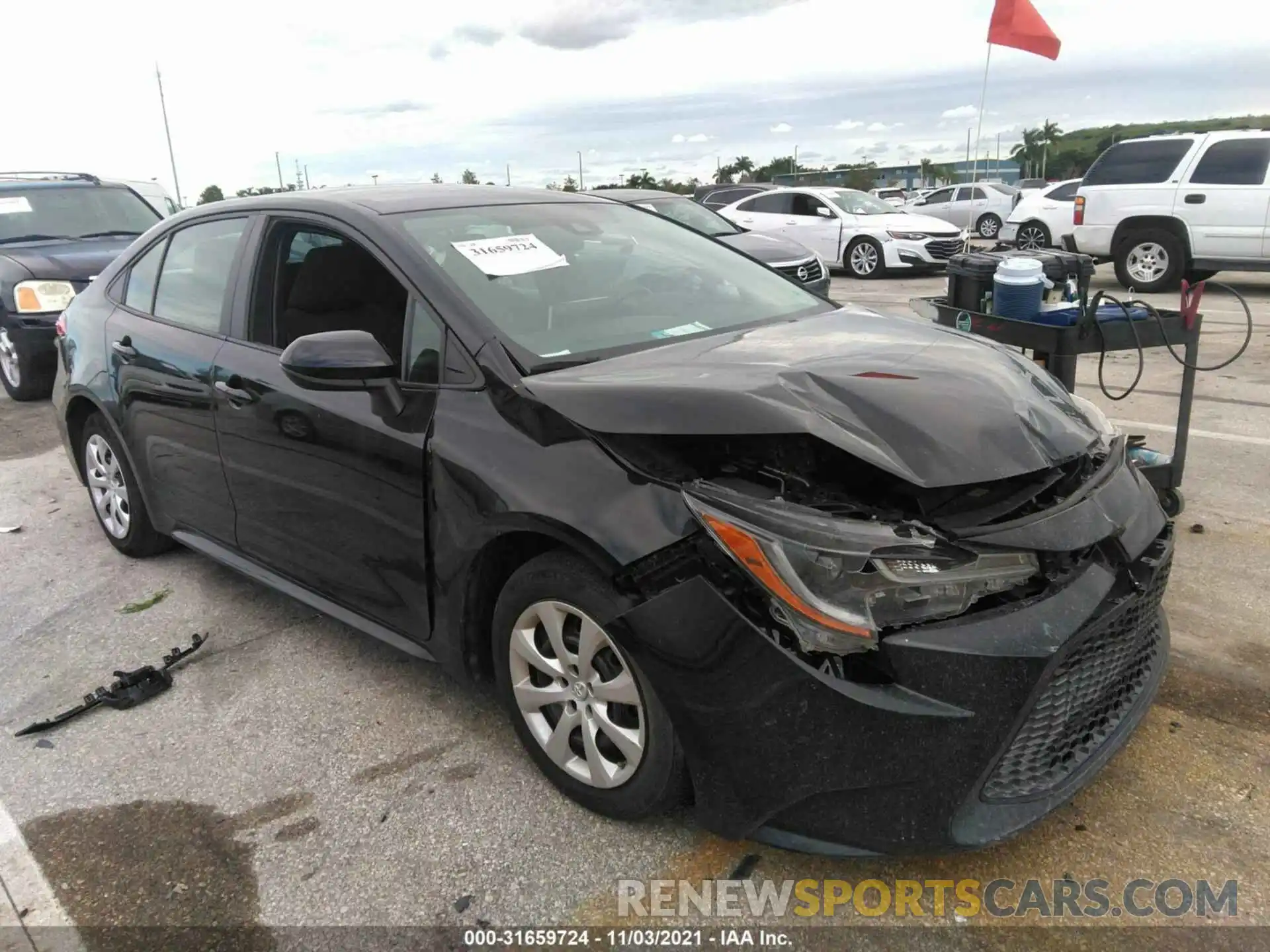 1 Photograph of a damaged car 5YFEPRAE2LP032930 TOYOTA COROLLA 2020