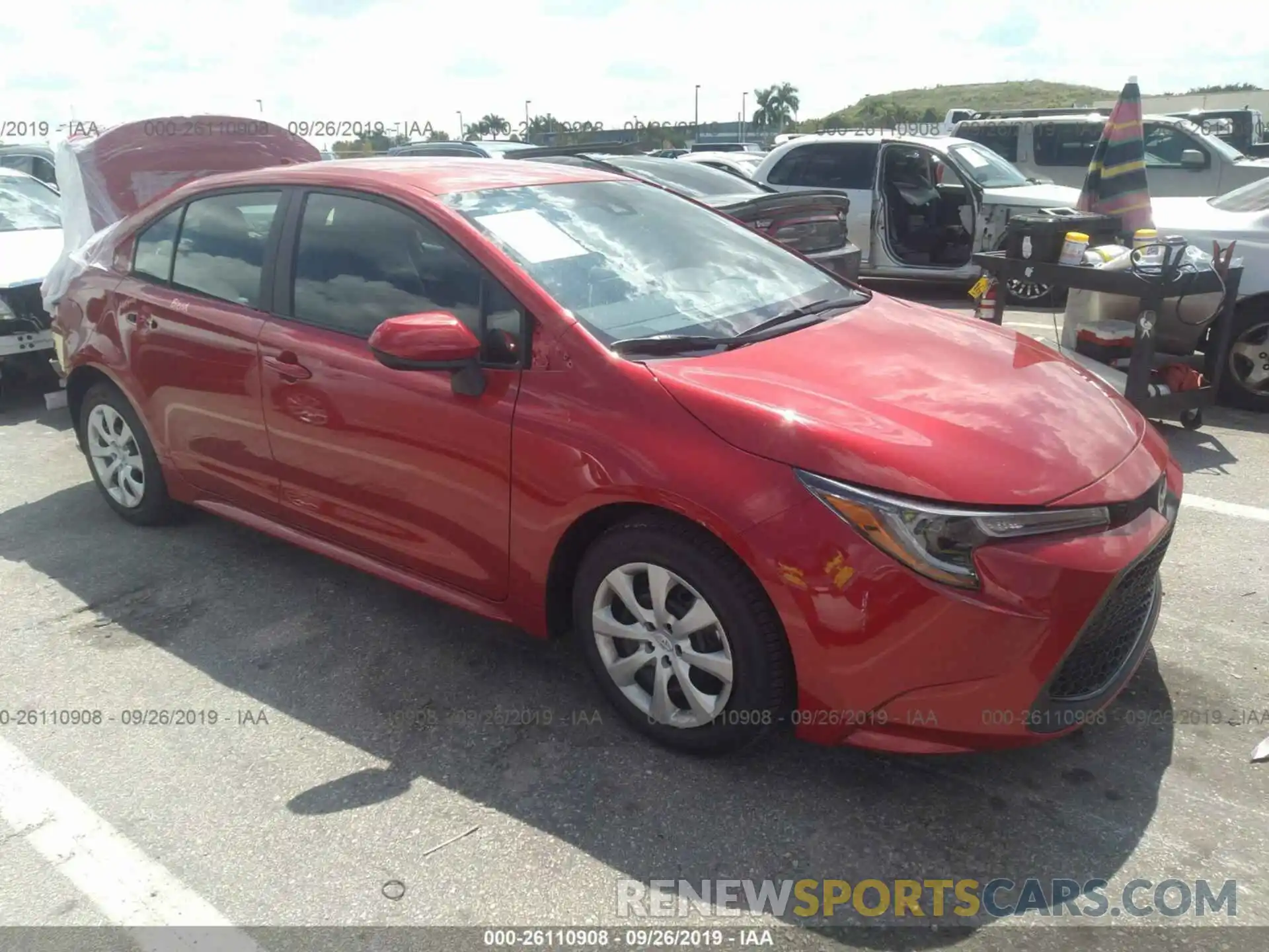 1 Photograph of a damaged car 5YFEPRAE2LP043068 TOYOTA COROLLA 2020