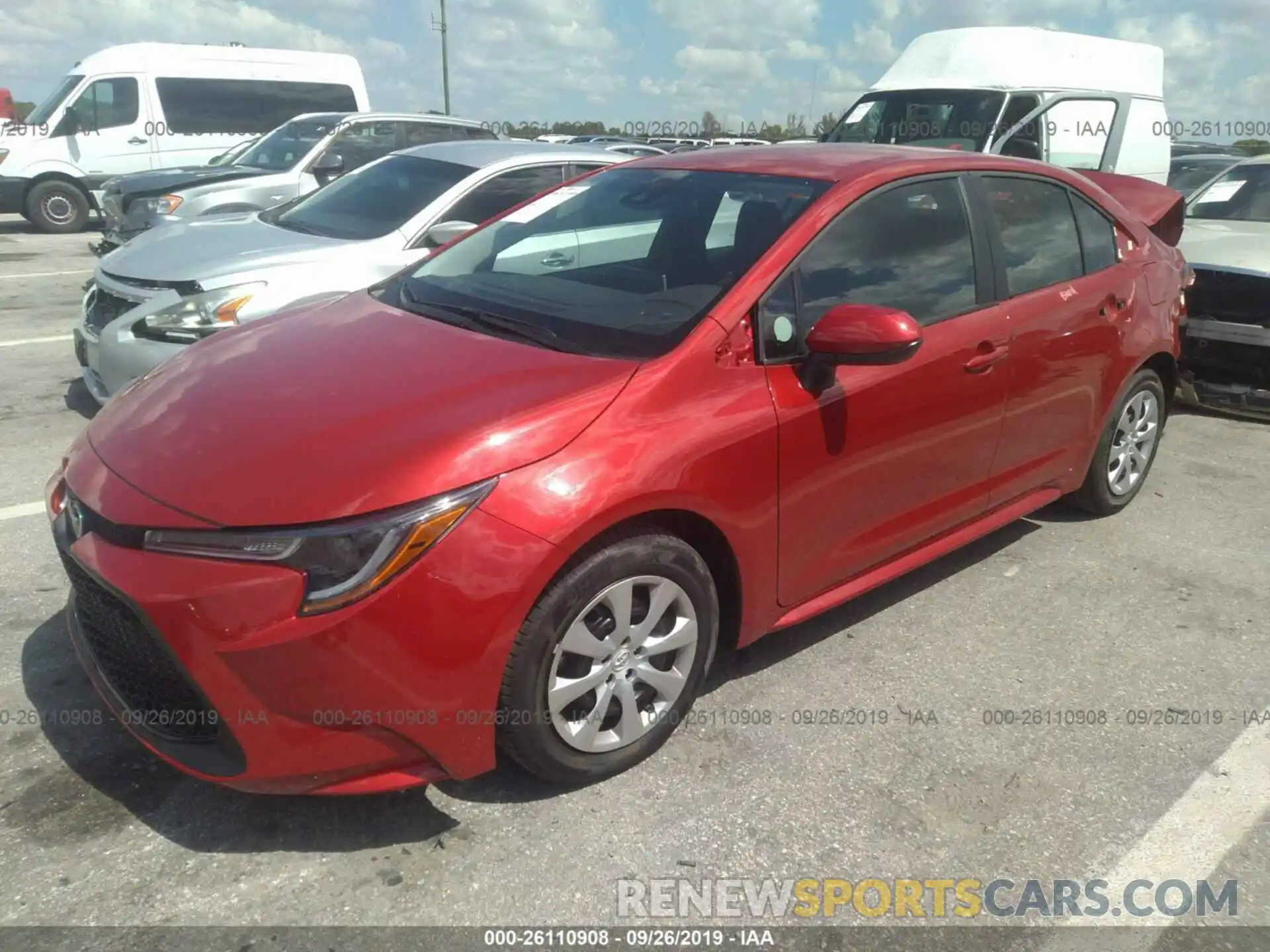 2 Photograph of a damaged car 5YFEPRAE2LP043068 TOYOTA COROLLA 2020