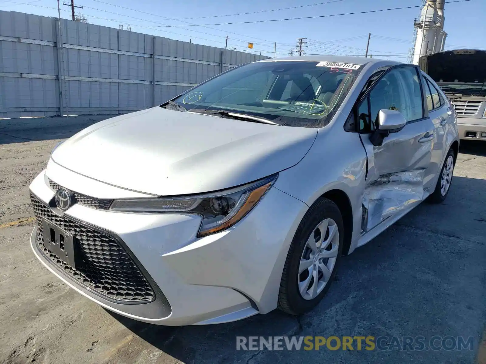 2 Photograph of a damaged car 5YFEPRAE2LP043250 TOYOTA COROLLA 2020