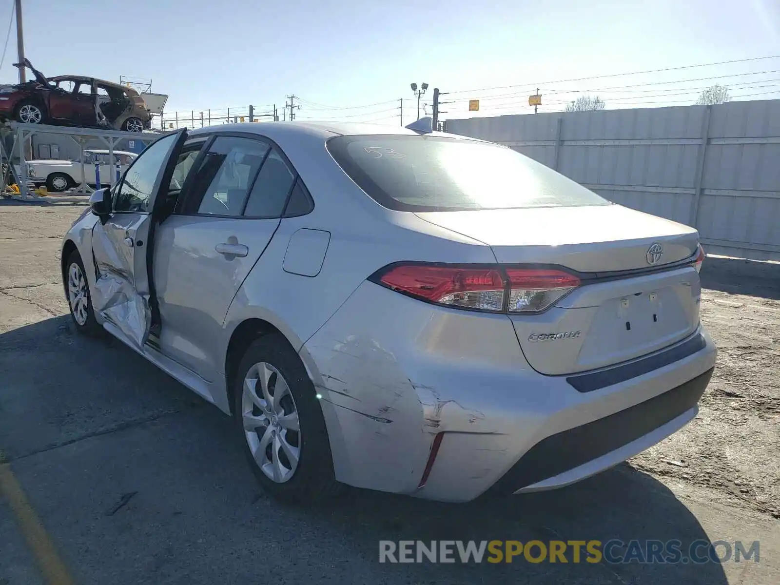 3 Photograph of a damaged car 5YFEPRAE2LP043250 TOYOTA COROLLA 2020