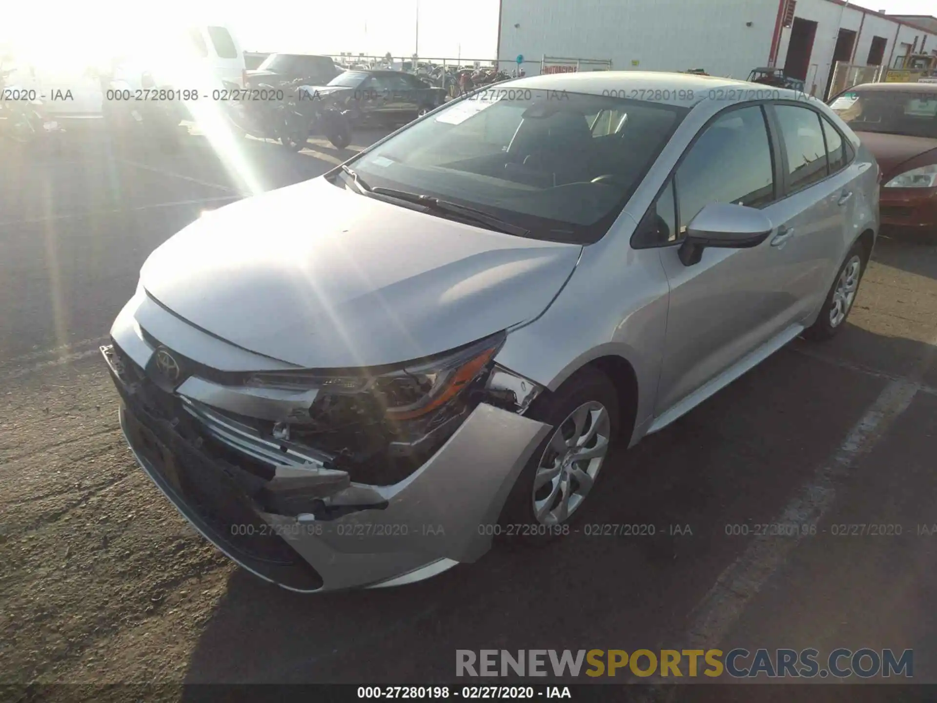 2 Photograph of a damaged car 5YFEPRAE2LP044303 TOYOTA COROLLA 2020