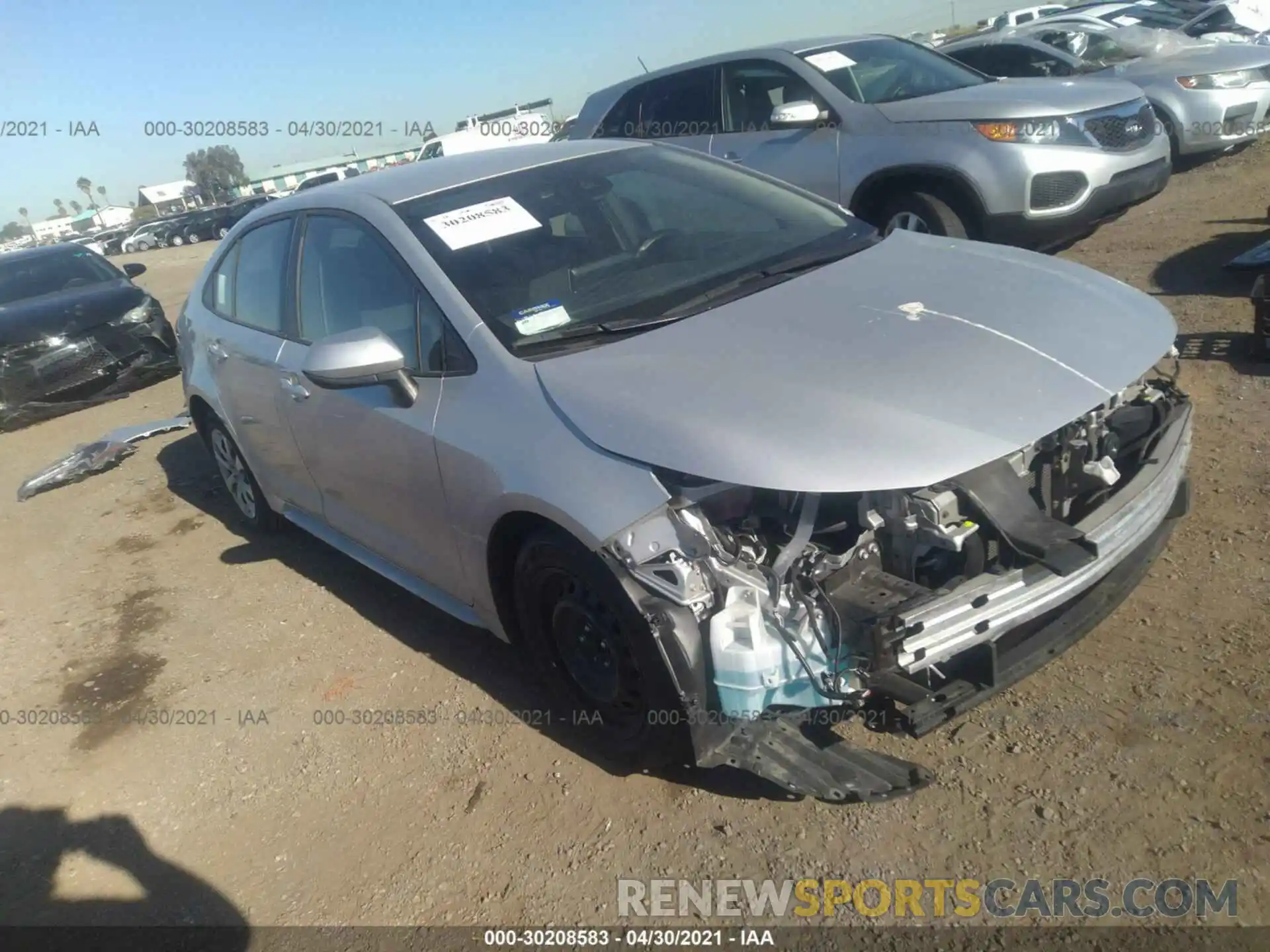 1 Photograph of a damaged car 5YFEPRAE2LP048478 TOYOTA COROLLA 2020