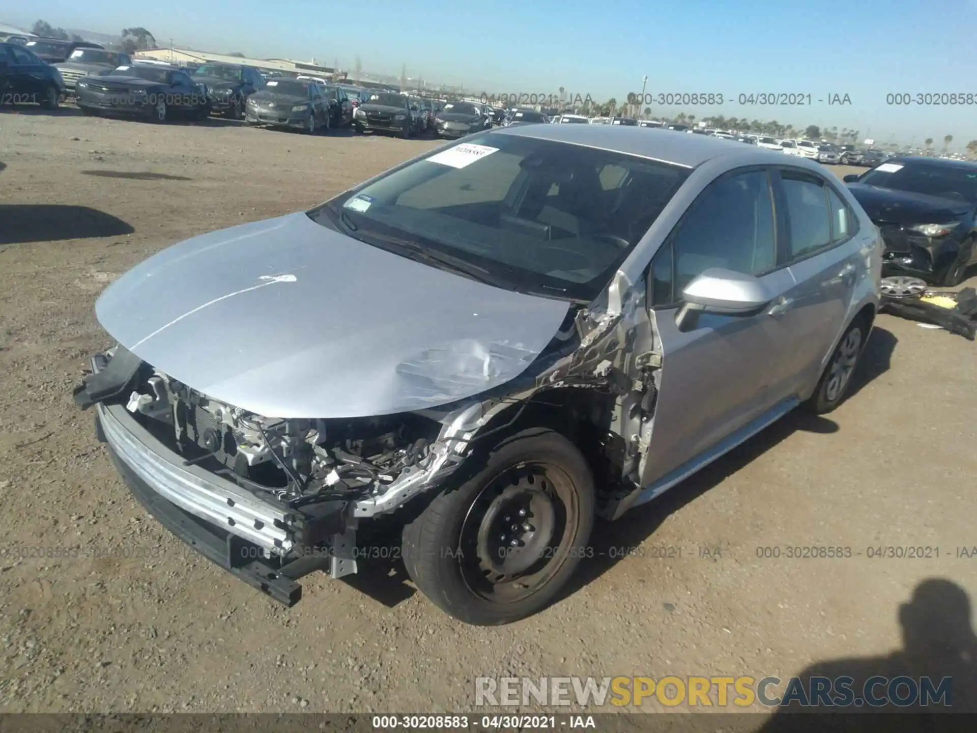 2 Photograph of a damaged car 5YFEPRAE2LP048478 TOYOTA COROLLA 2020