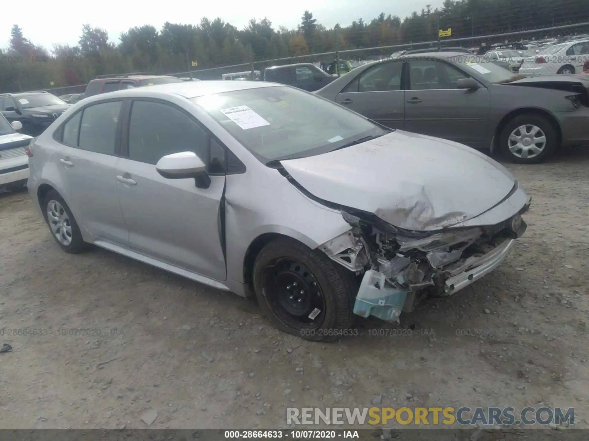 1 Photograph of a damaged car 5YFEPRAE2LP049260 TOYOTA COROLLA 2020