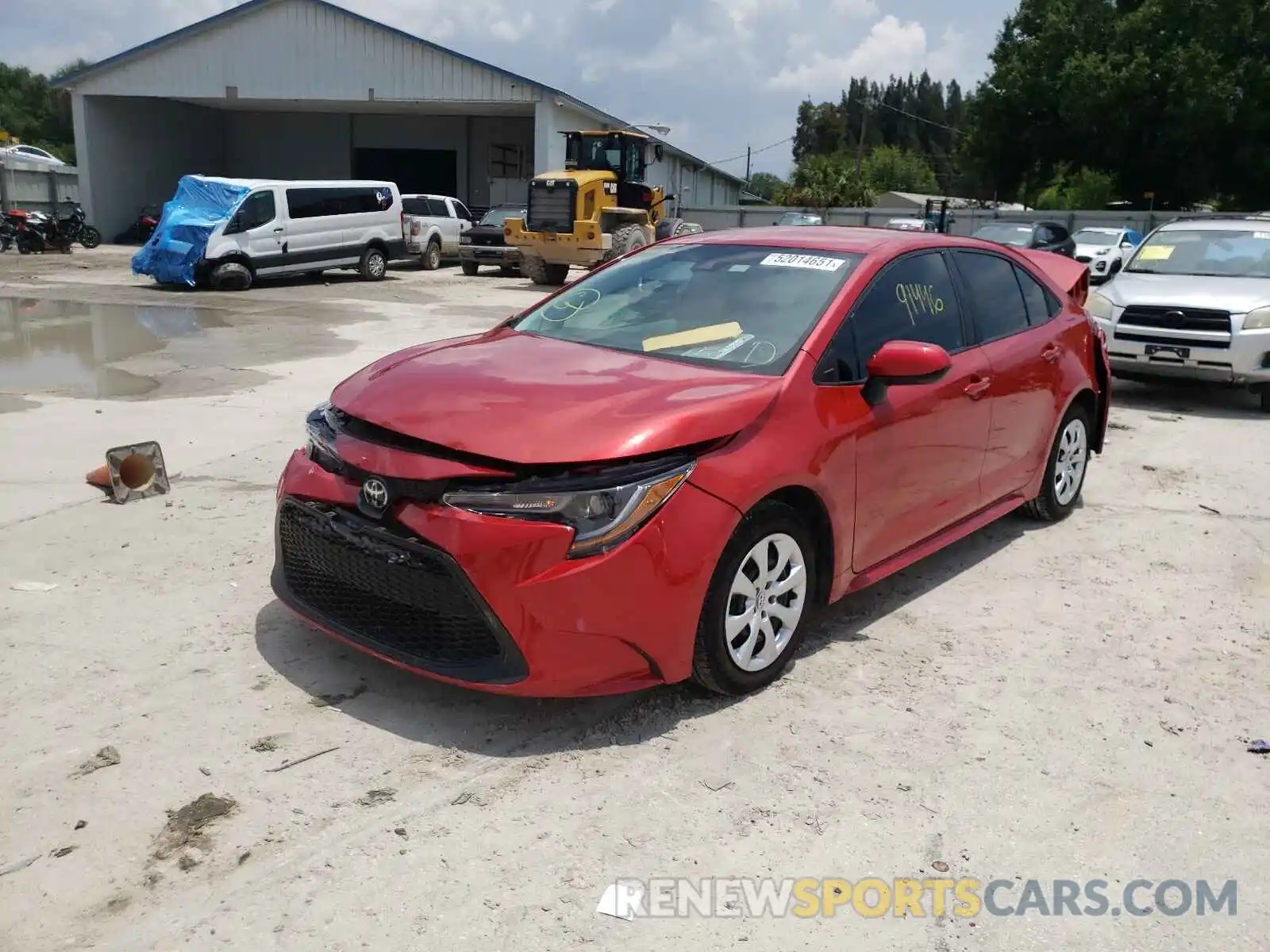 2 Photograph of a damaged car 5YFEPRAE2LP049324 TOYOTA COROLLA 2020