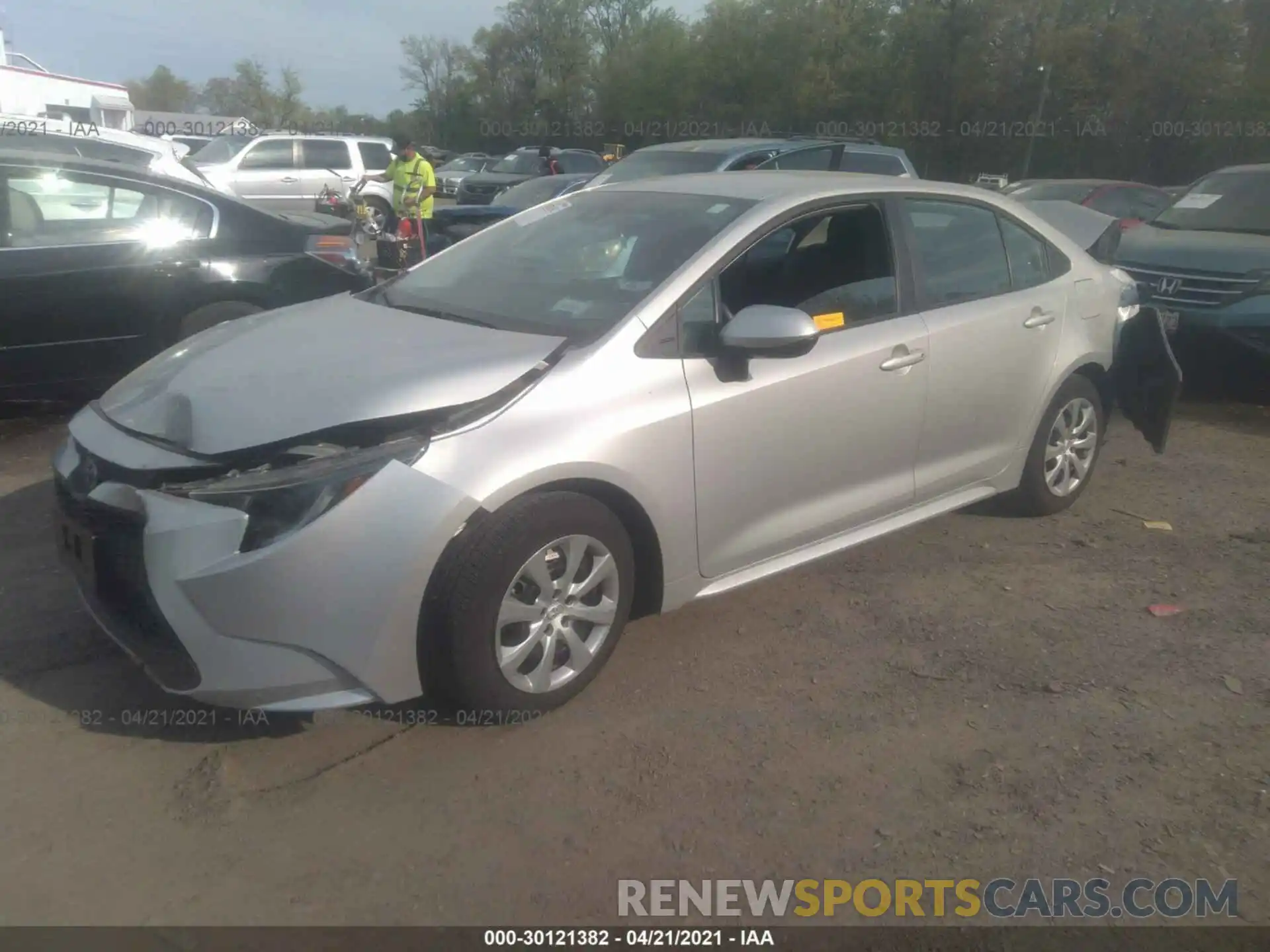 2 Photograph of a damaged car 5YFEPRAE2LP050845 TOYOTA COROLLA 2020