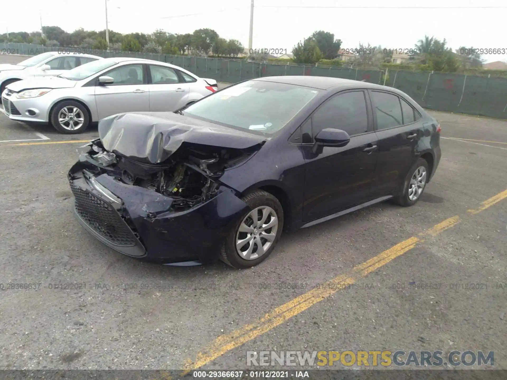 2 Photograph of a damaged car 5YFEPRAE2LP051302 TOYOTA COROLLA 2020