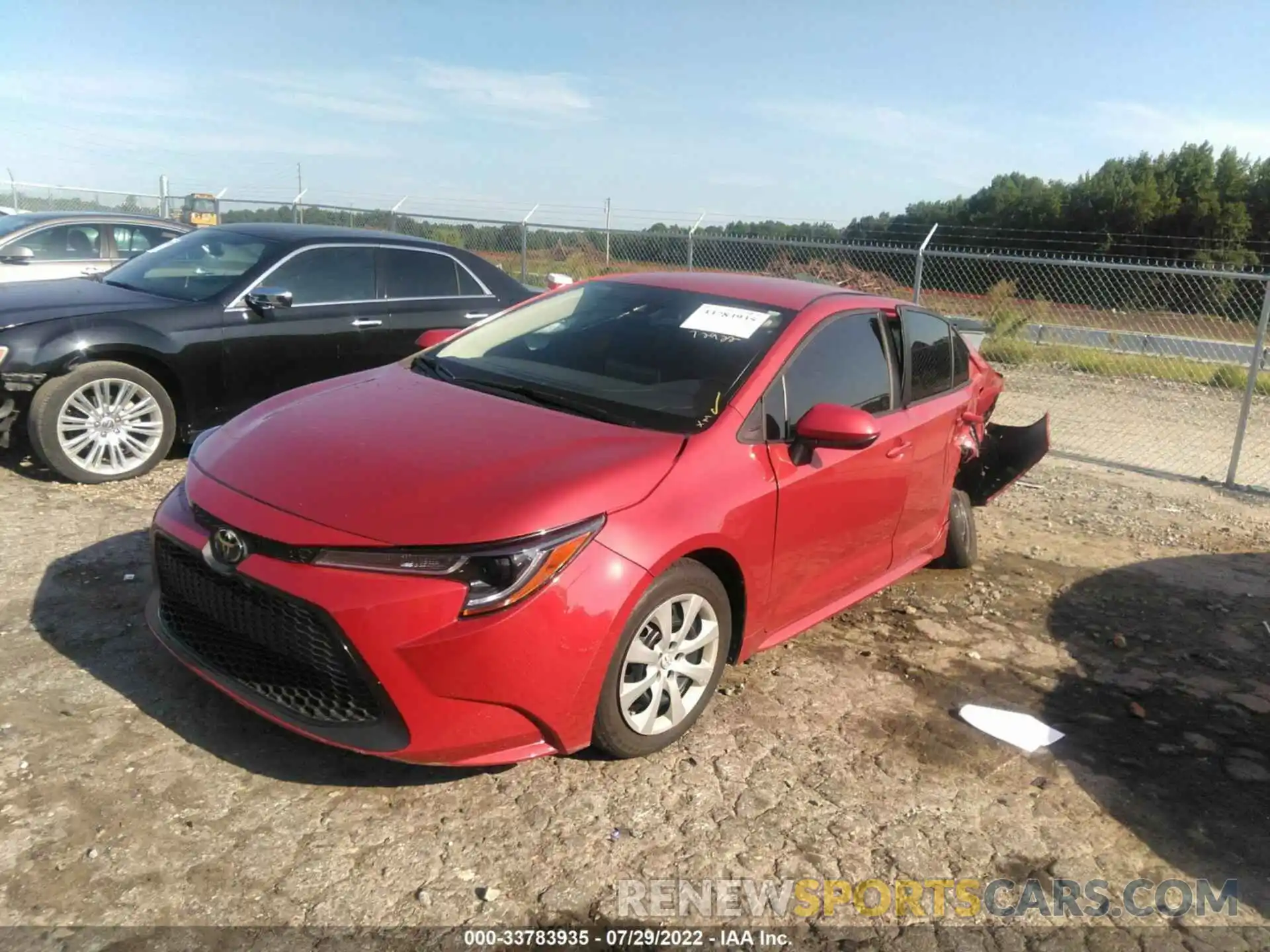 2 Photograph of a damaged car 5YFEPRAE2LP052305 TOYOTA COROLLA 2020