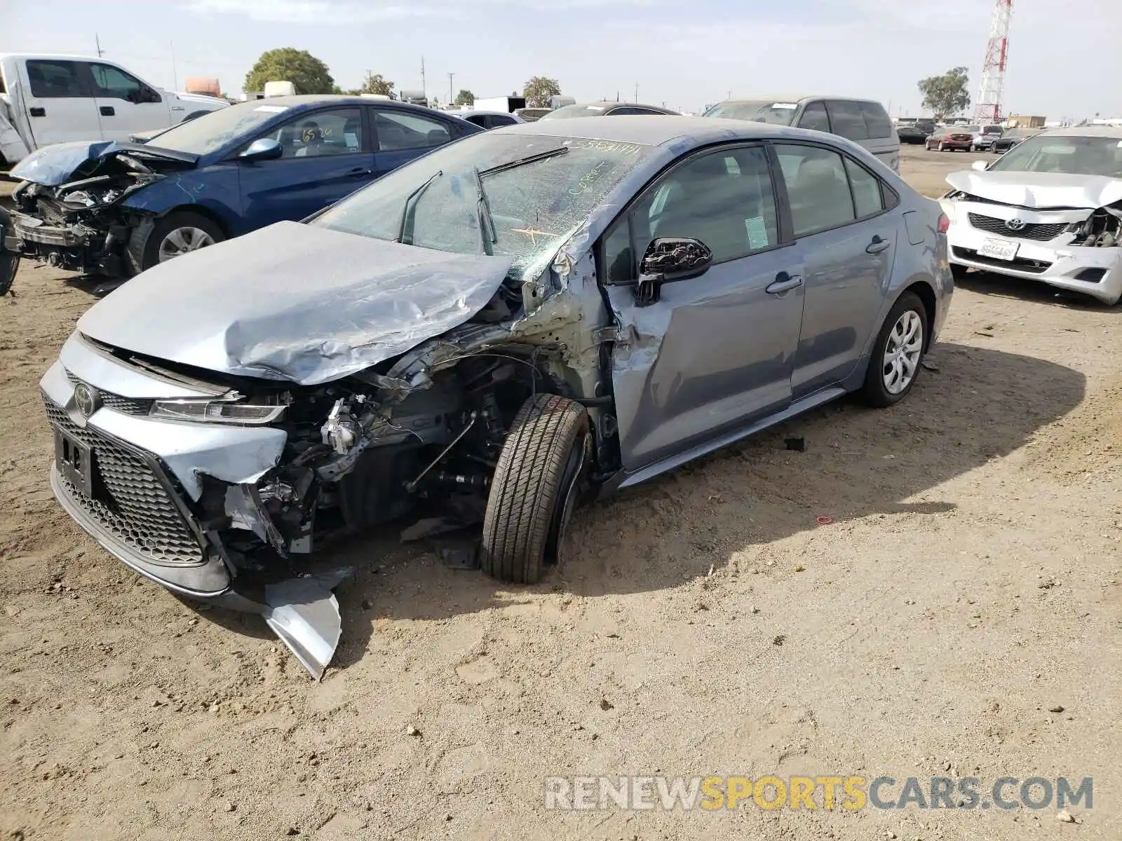 2 Photograph of a damaged car 5YFEPRAE2LP052434 TOYOTA COROLLA 2020