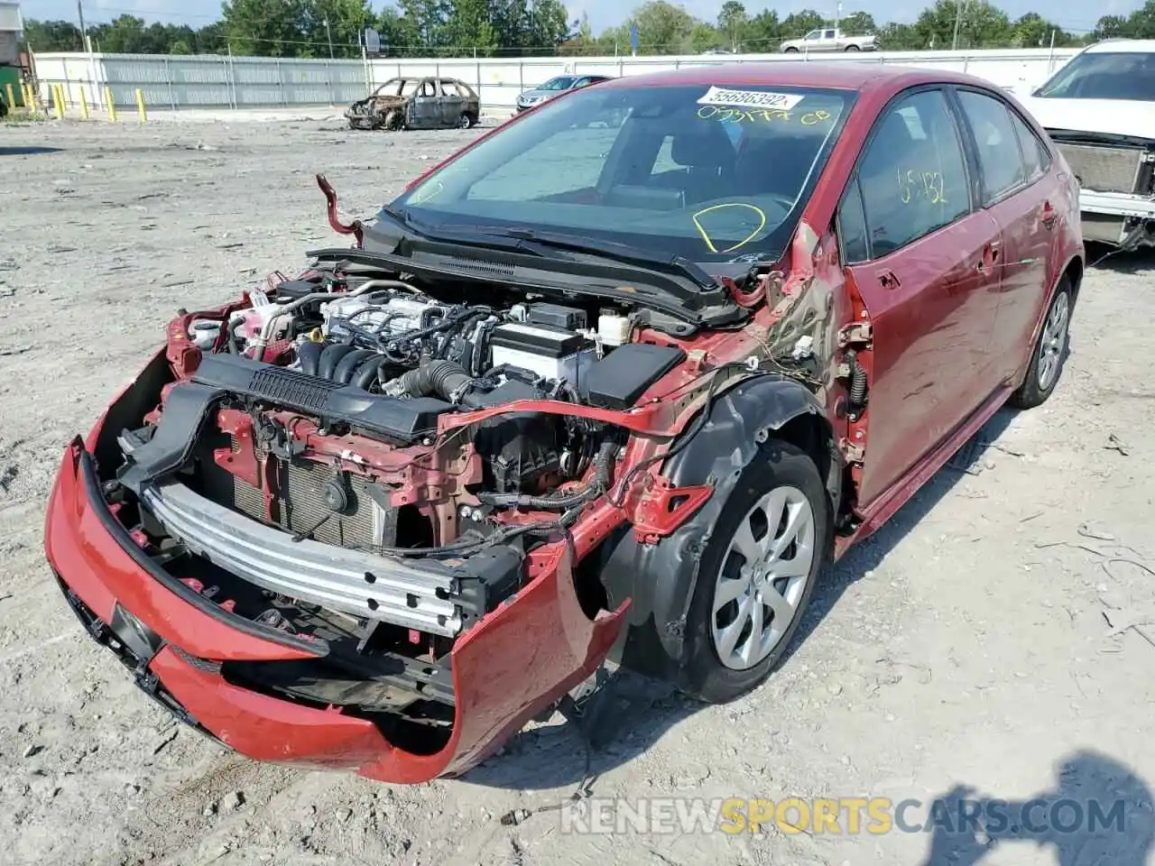 2 Photograph of a damaged car 5YFEPRAE2LP053177 TOYOTA COROLLA 2020